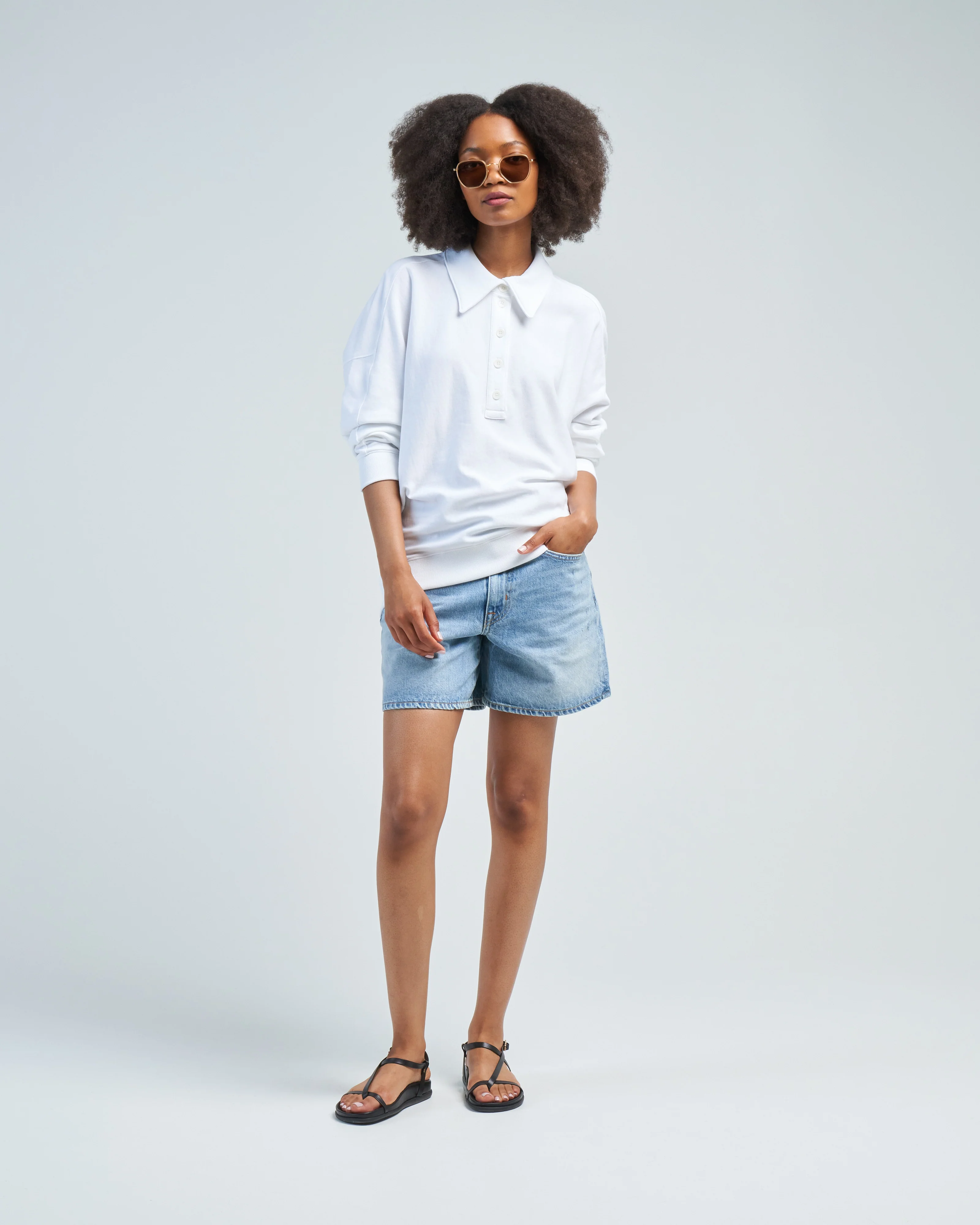 summer sweatshirting polo collar sweatshirt - Image 3
