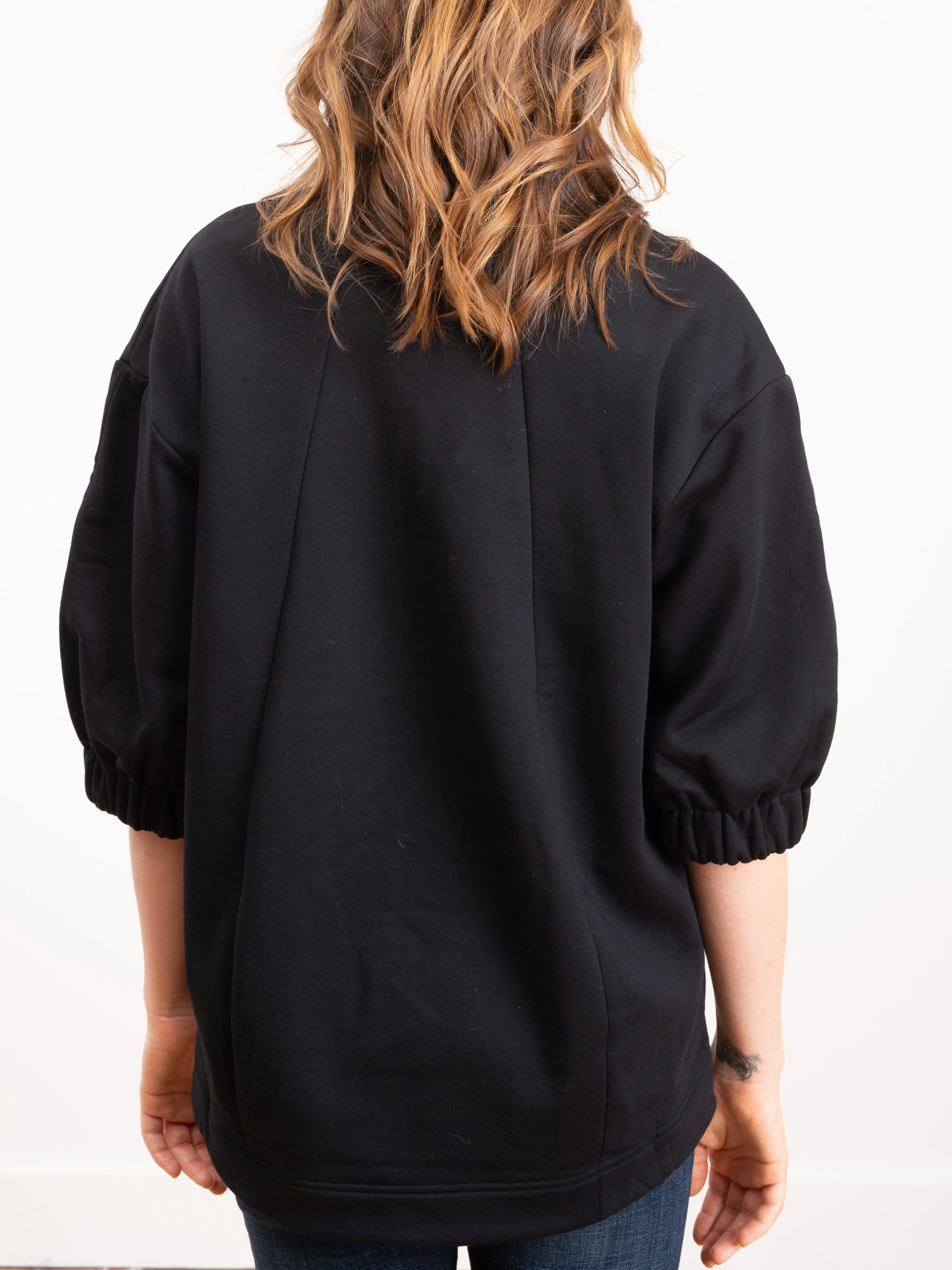 tech terry zip cocoon top - Image 7