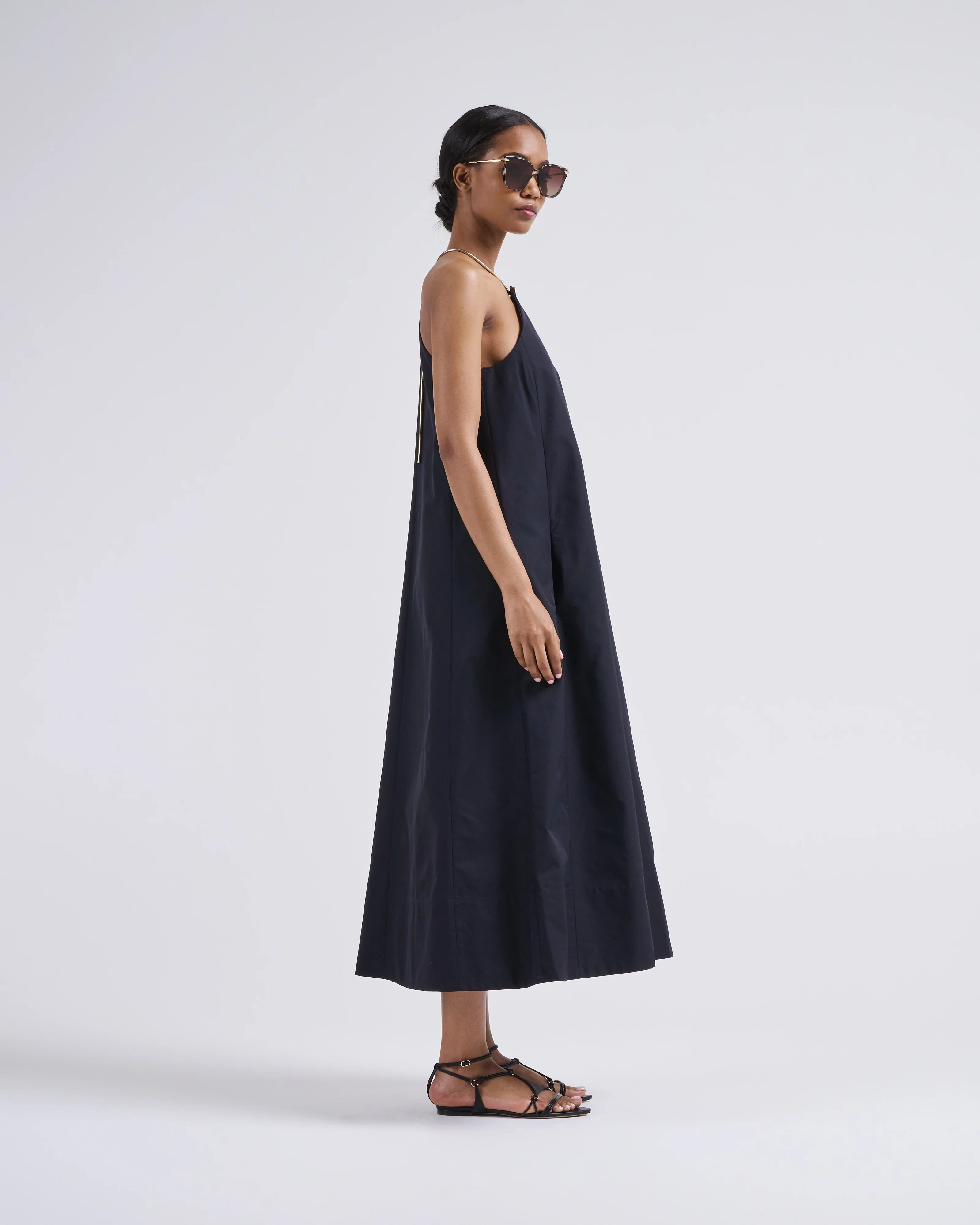 tech twill lavalliere halter dress - Image 4