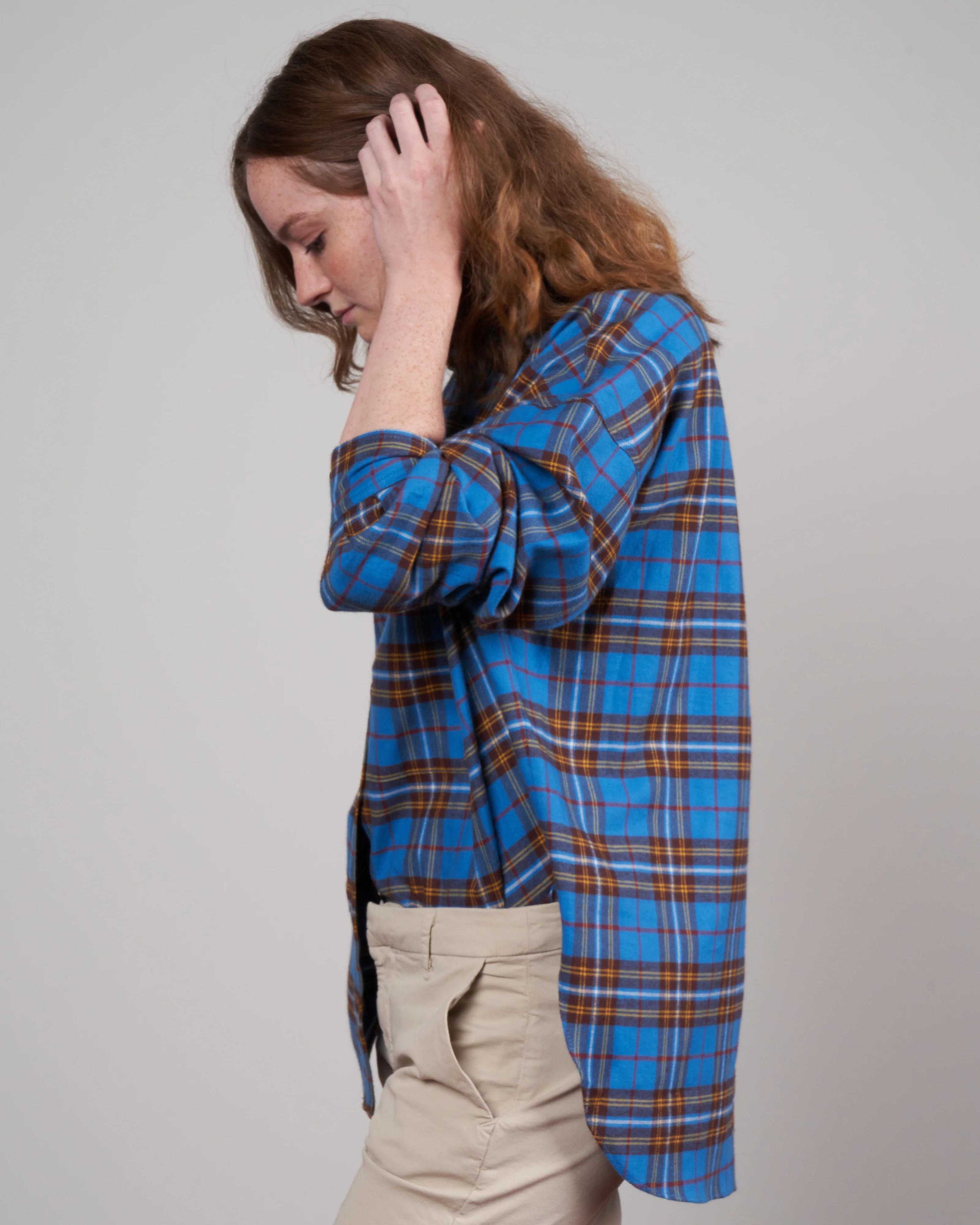 theodore ruffle shirt - blue multi - Image 3