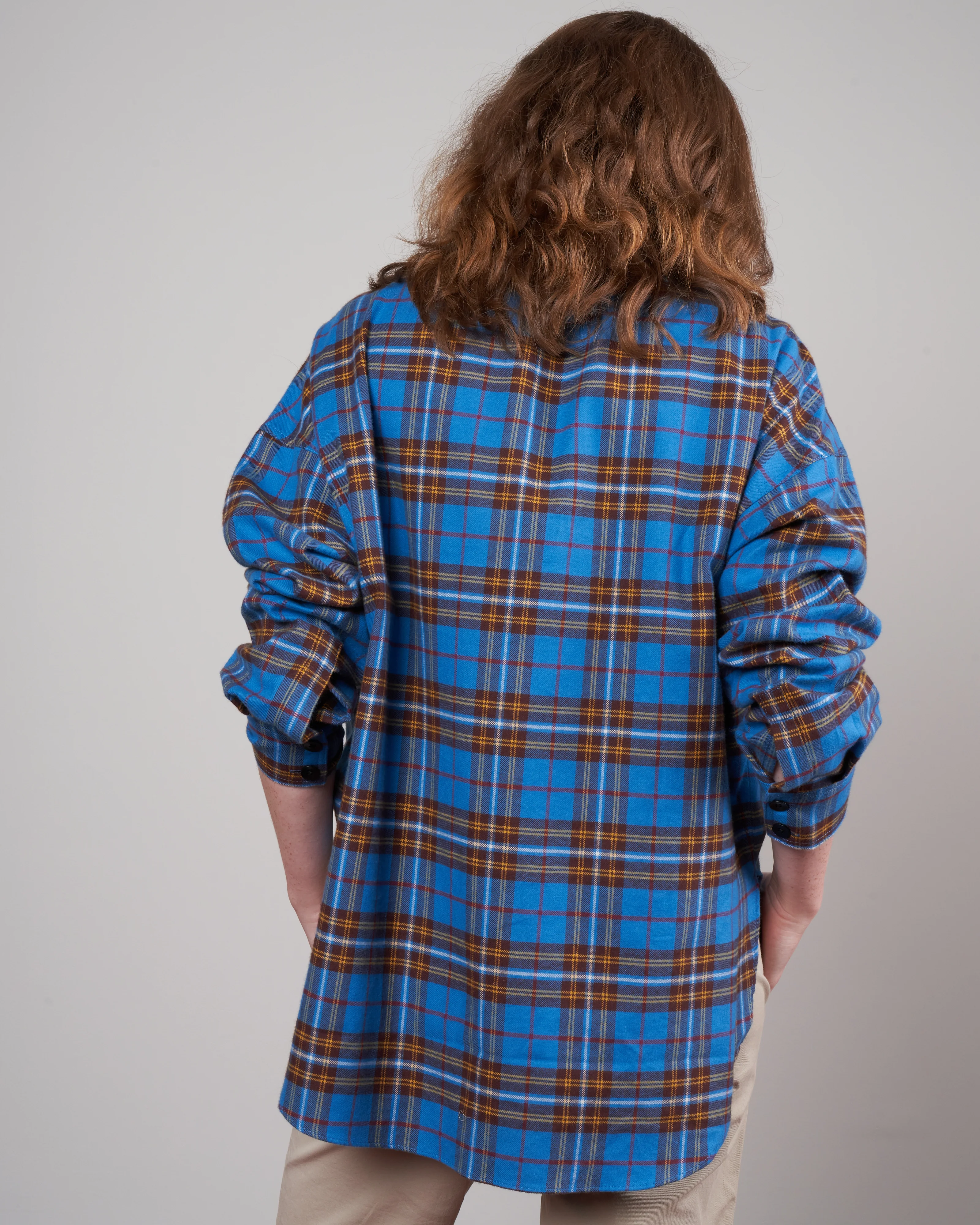 theodore ruffle shirt - blue multi - Image 4