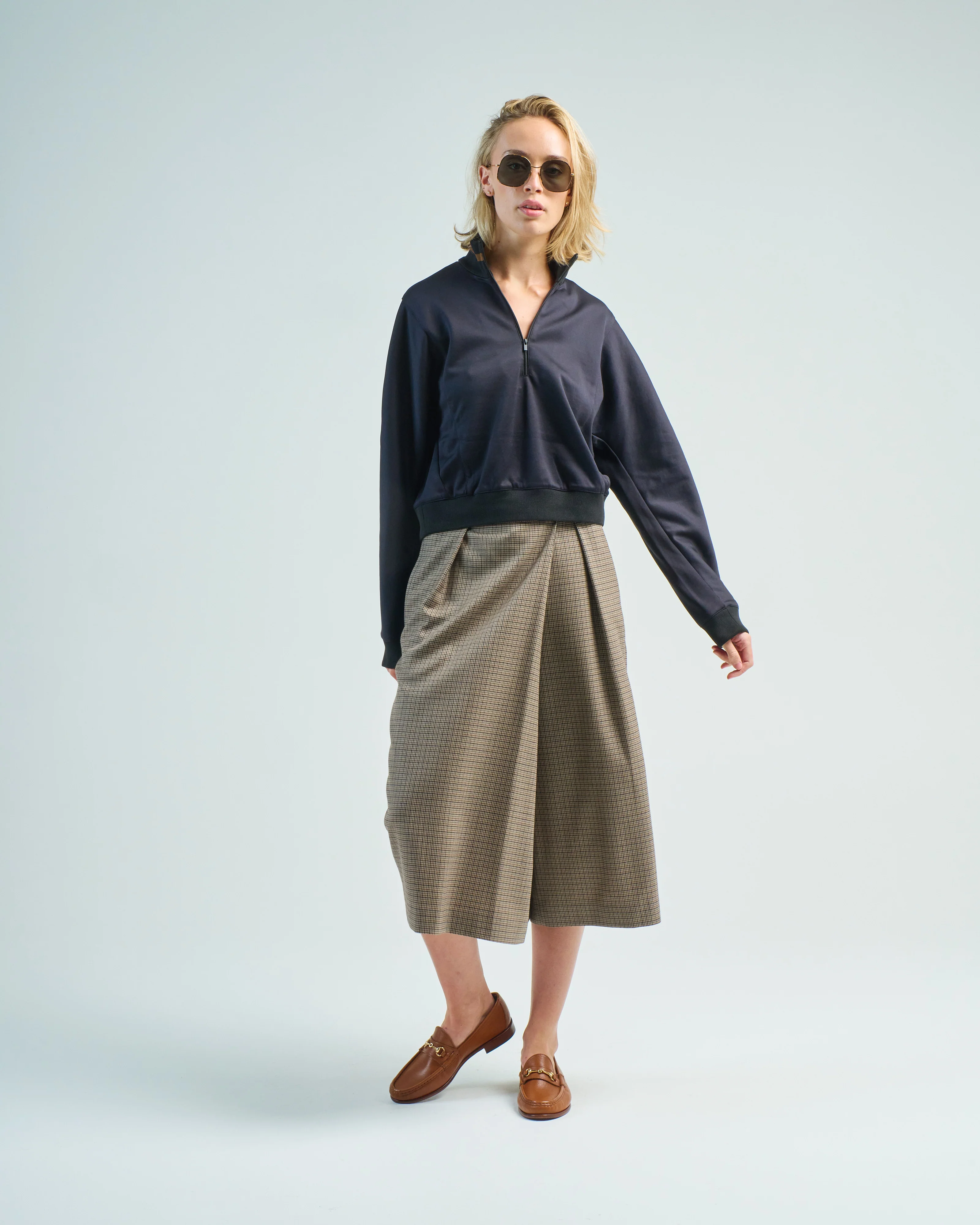 thomas menswear check wrap culotte - Image 2