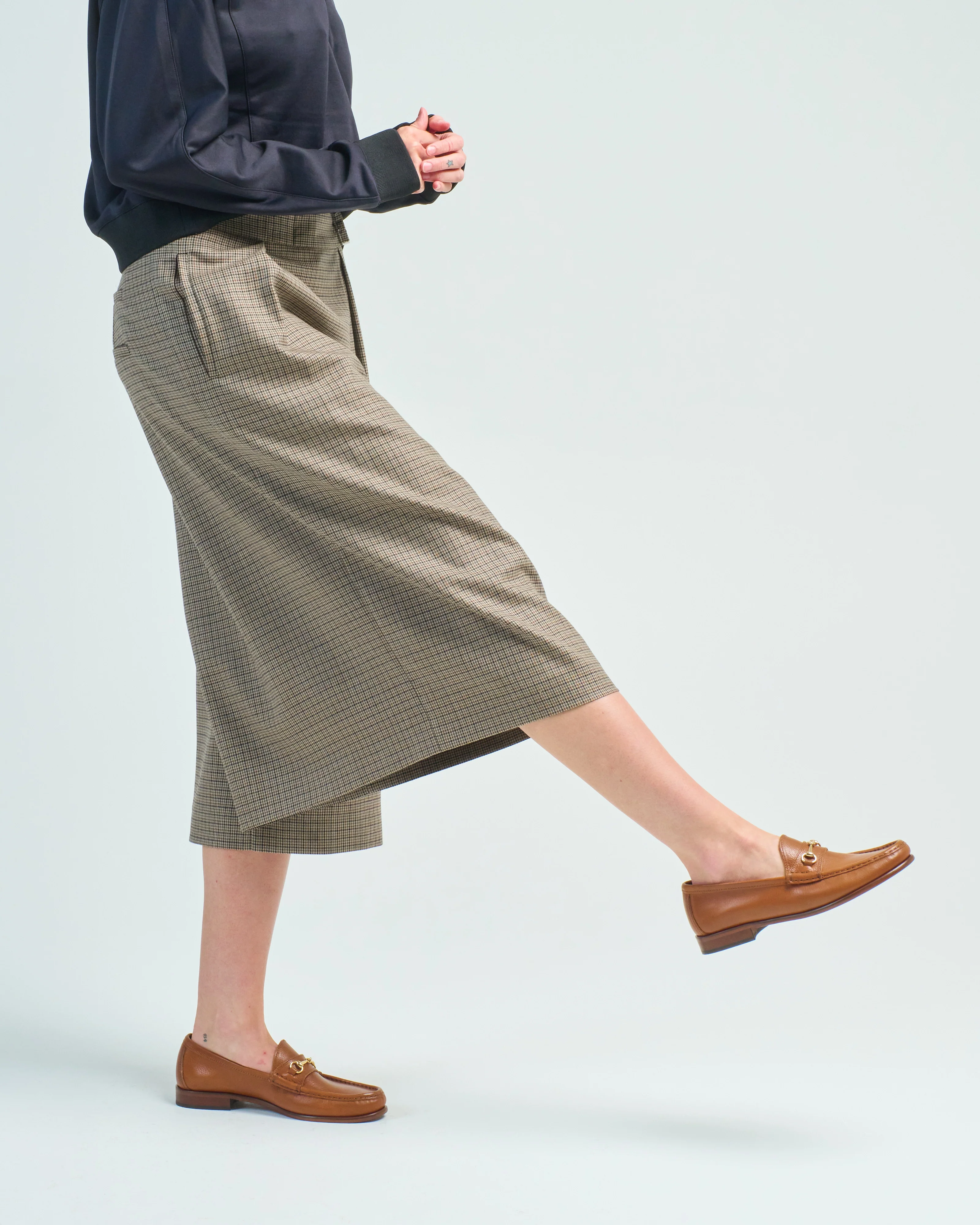 thomas menswear check wrap culotte - Image 3