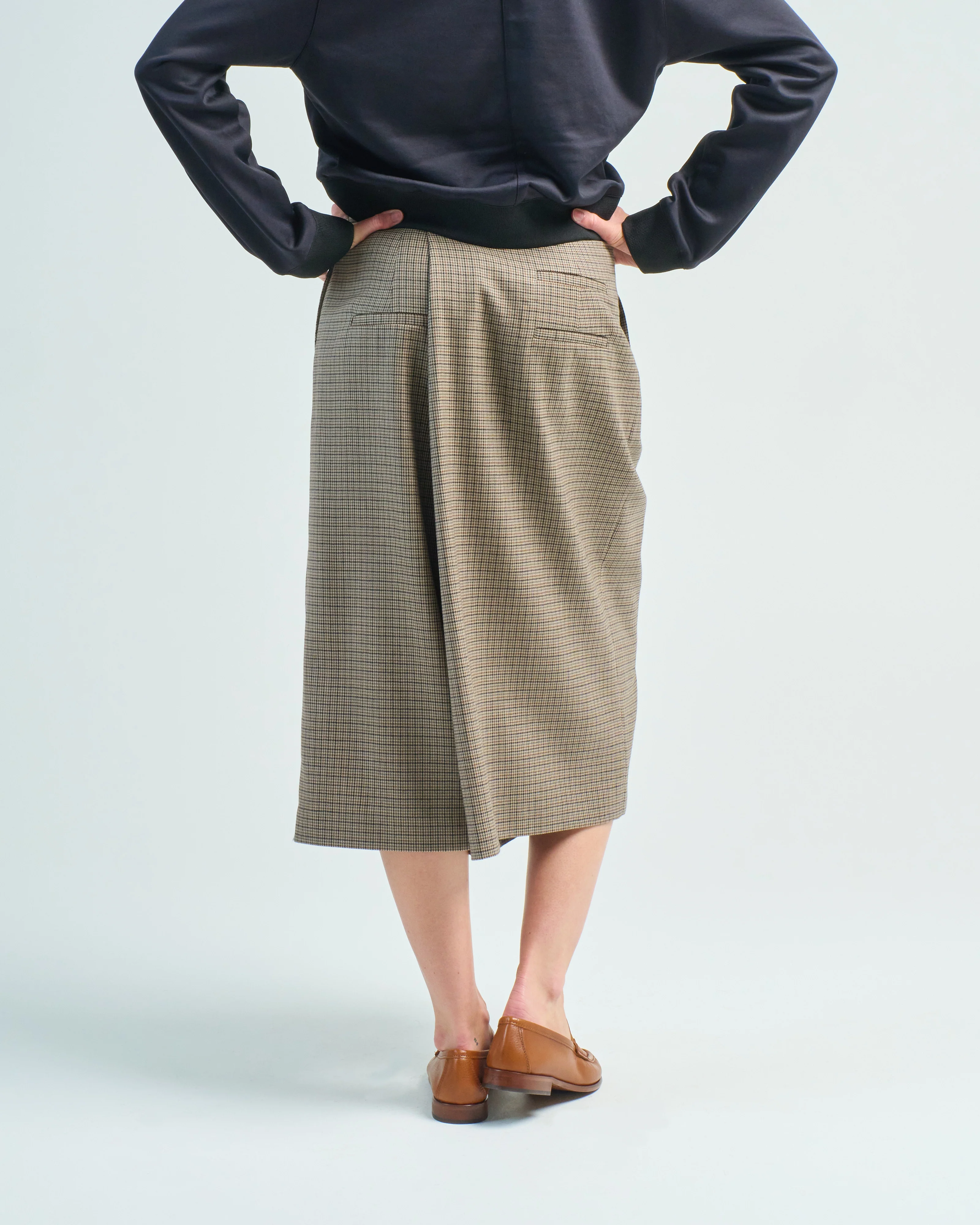 thomas menswear check wrap culotte - Image 4
