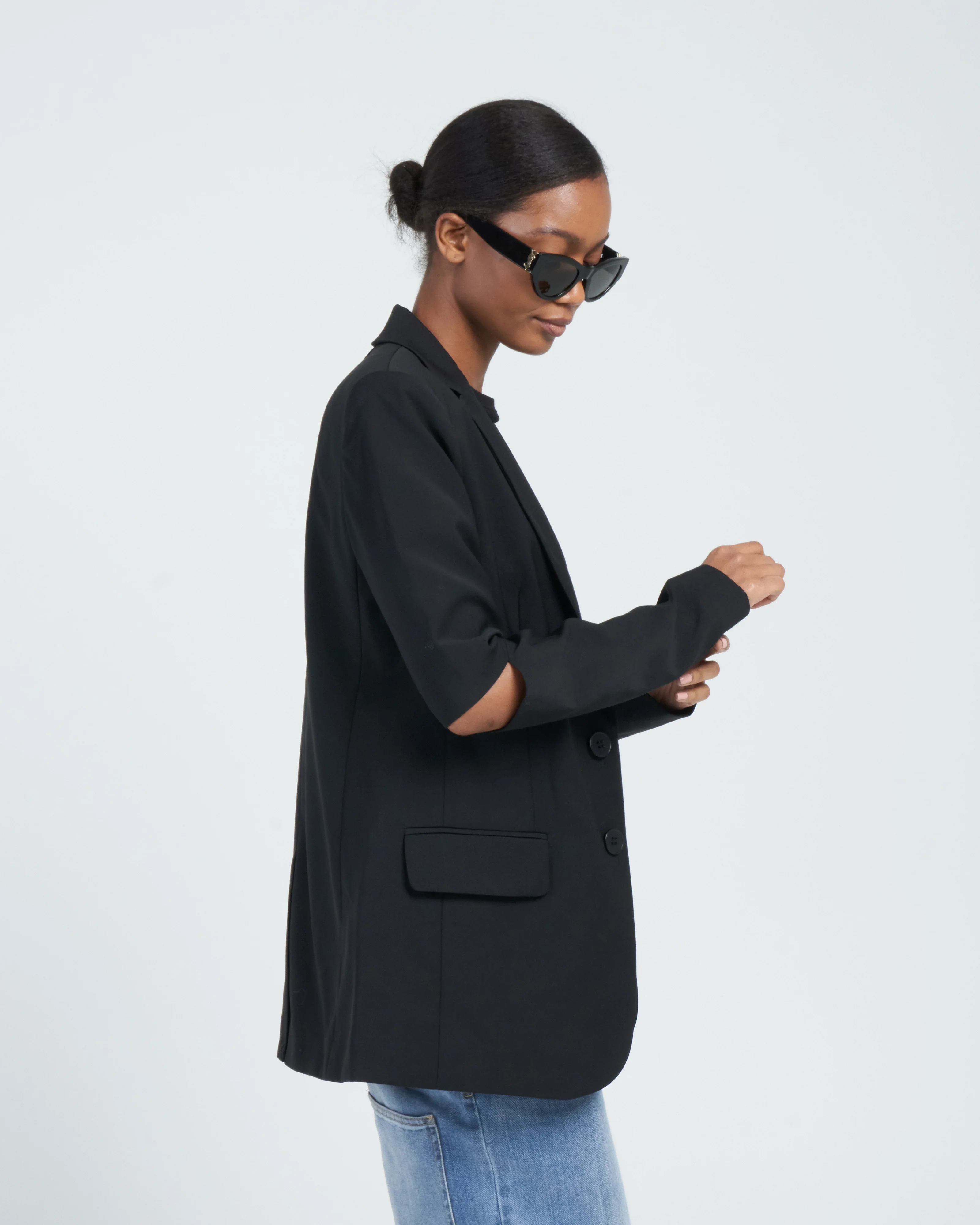 tropical wool cutout sleeve marlon blazer - Image 3