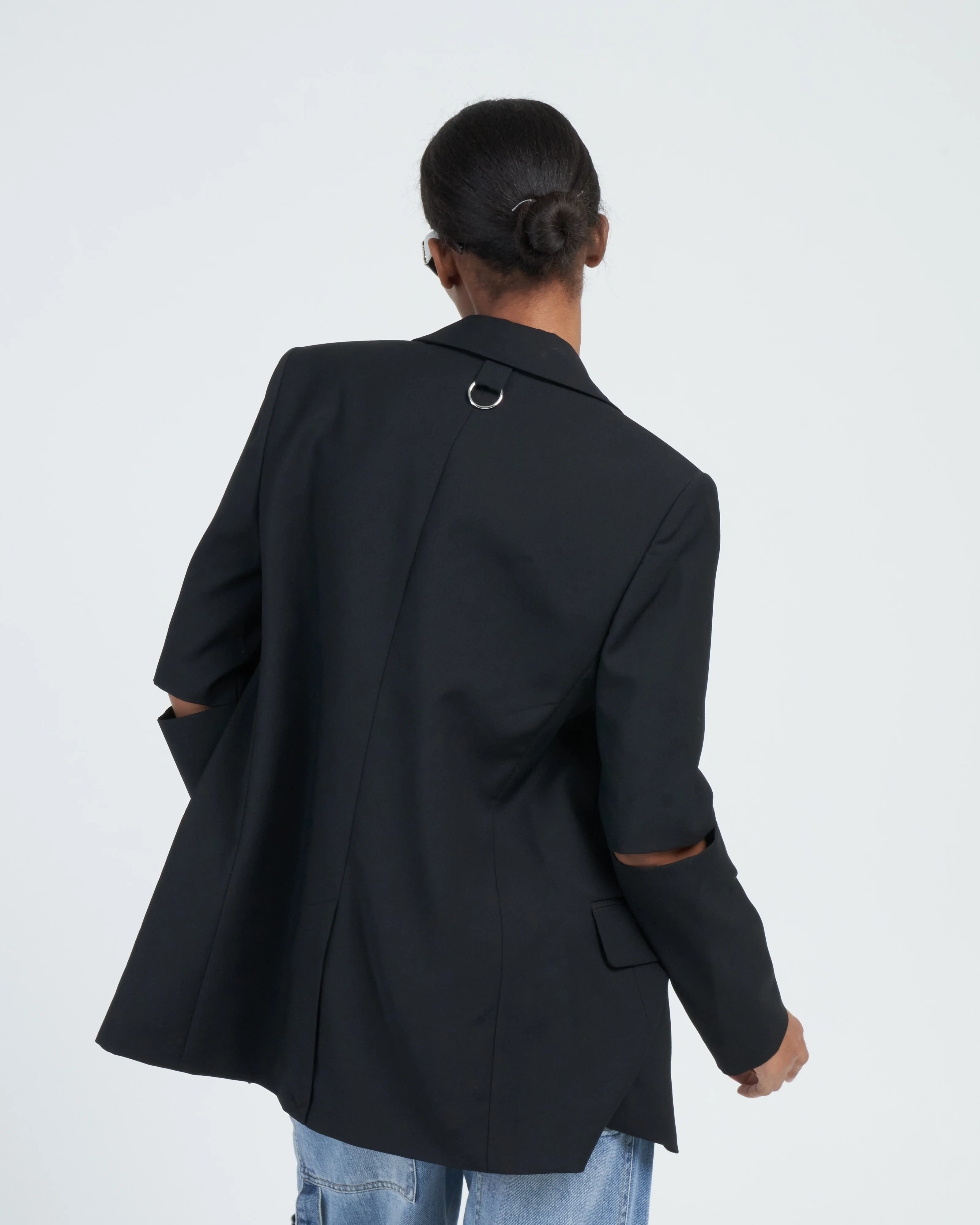 tropical wool cutout sleeve marlon blazer - Image 4