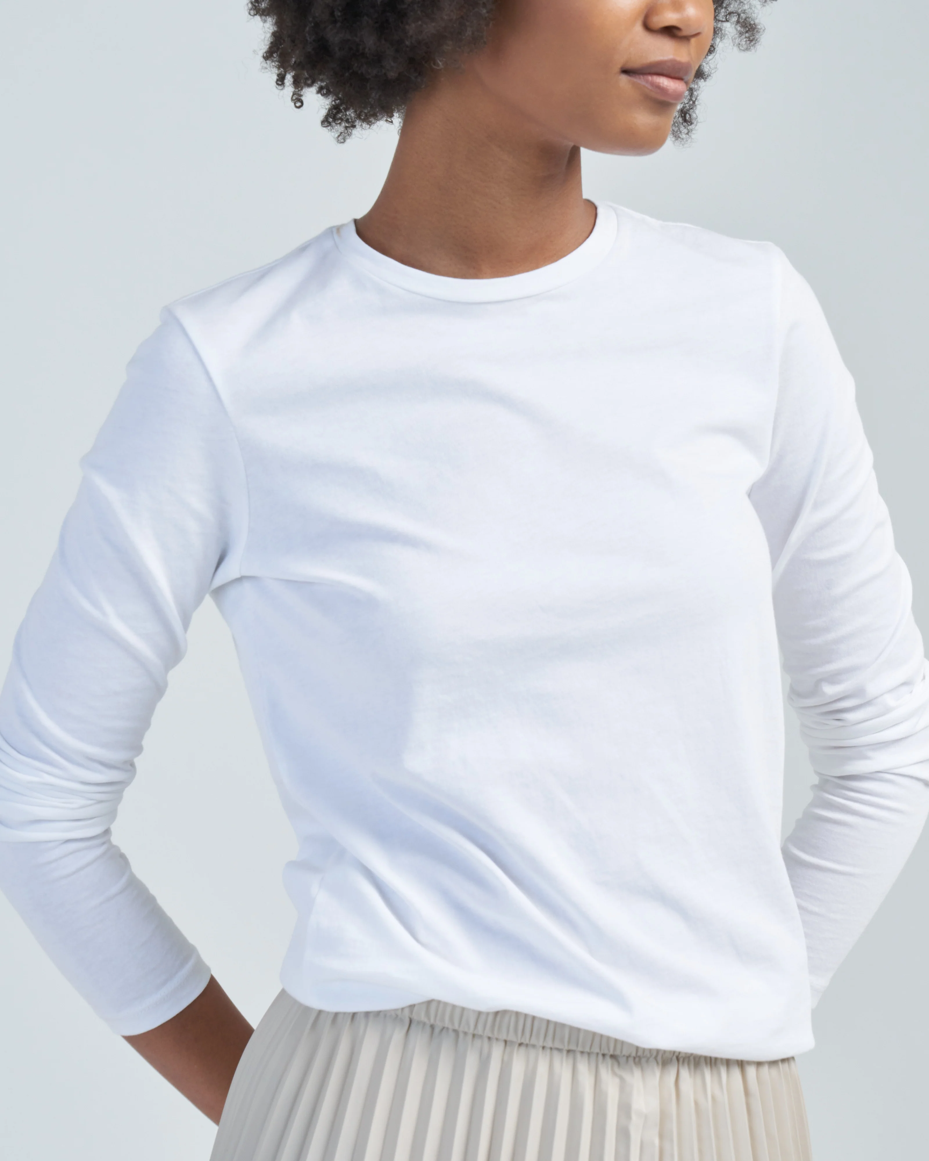 long sleeve fitted tee - Image 5