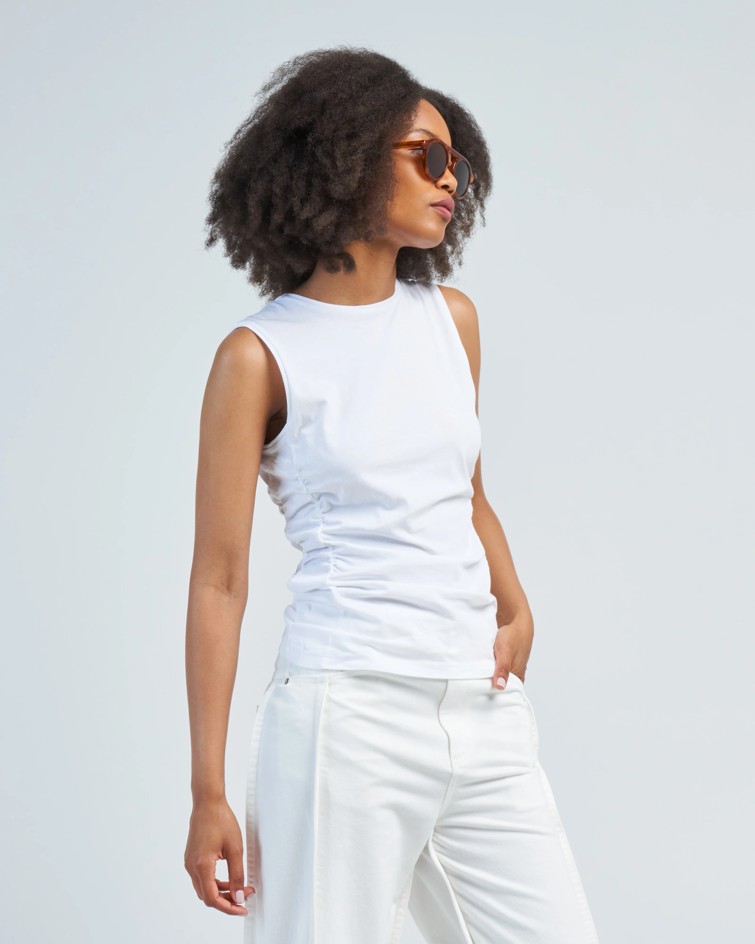 tshirting shirred crewneck top - Image 3