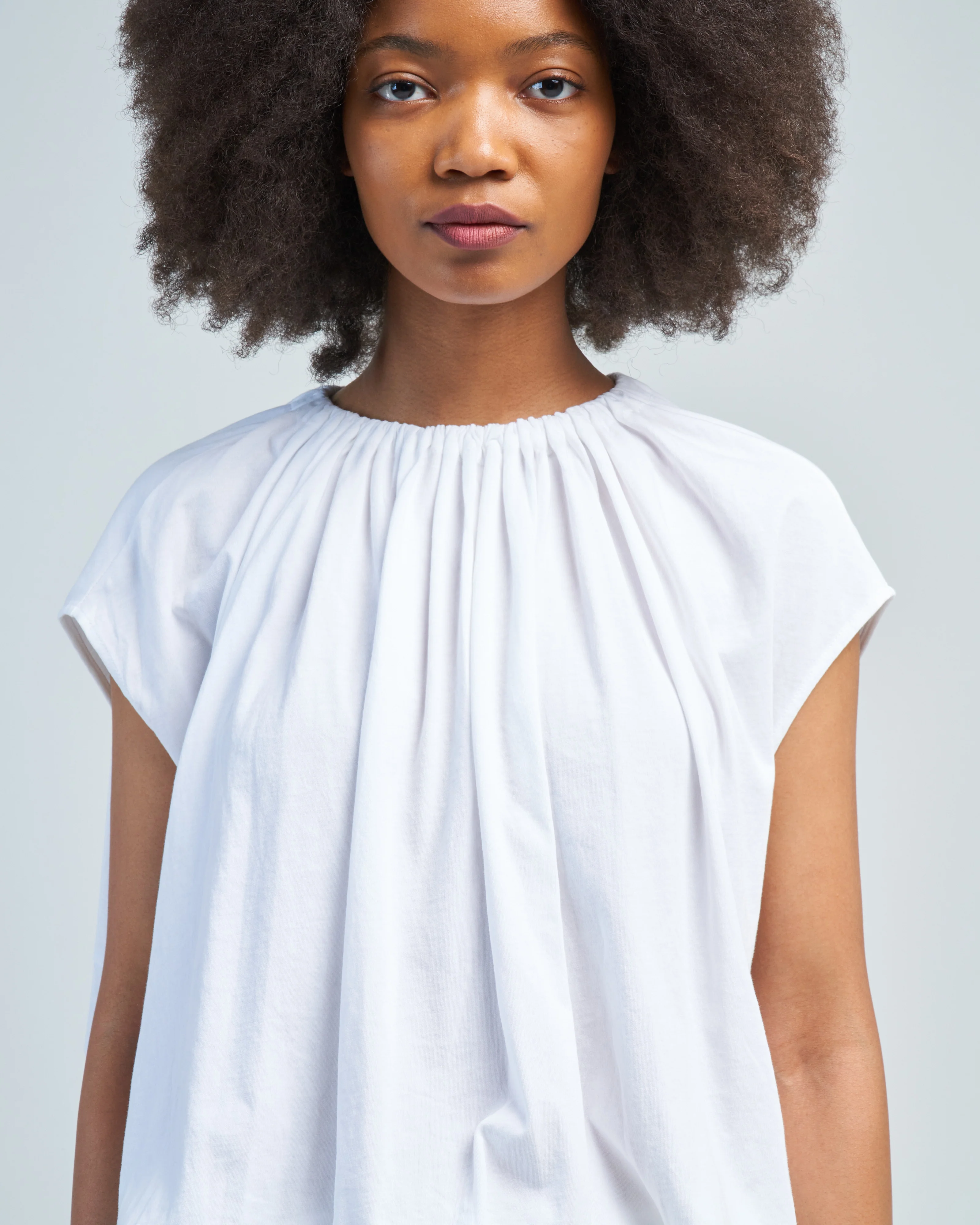 tshirting shirred neck circular top - Image 5