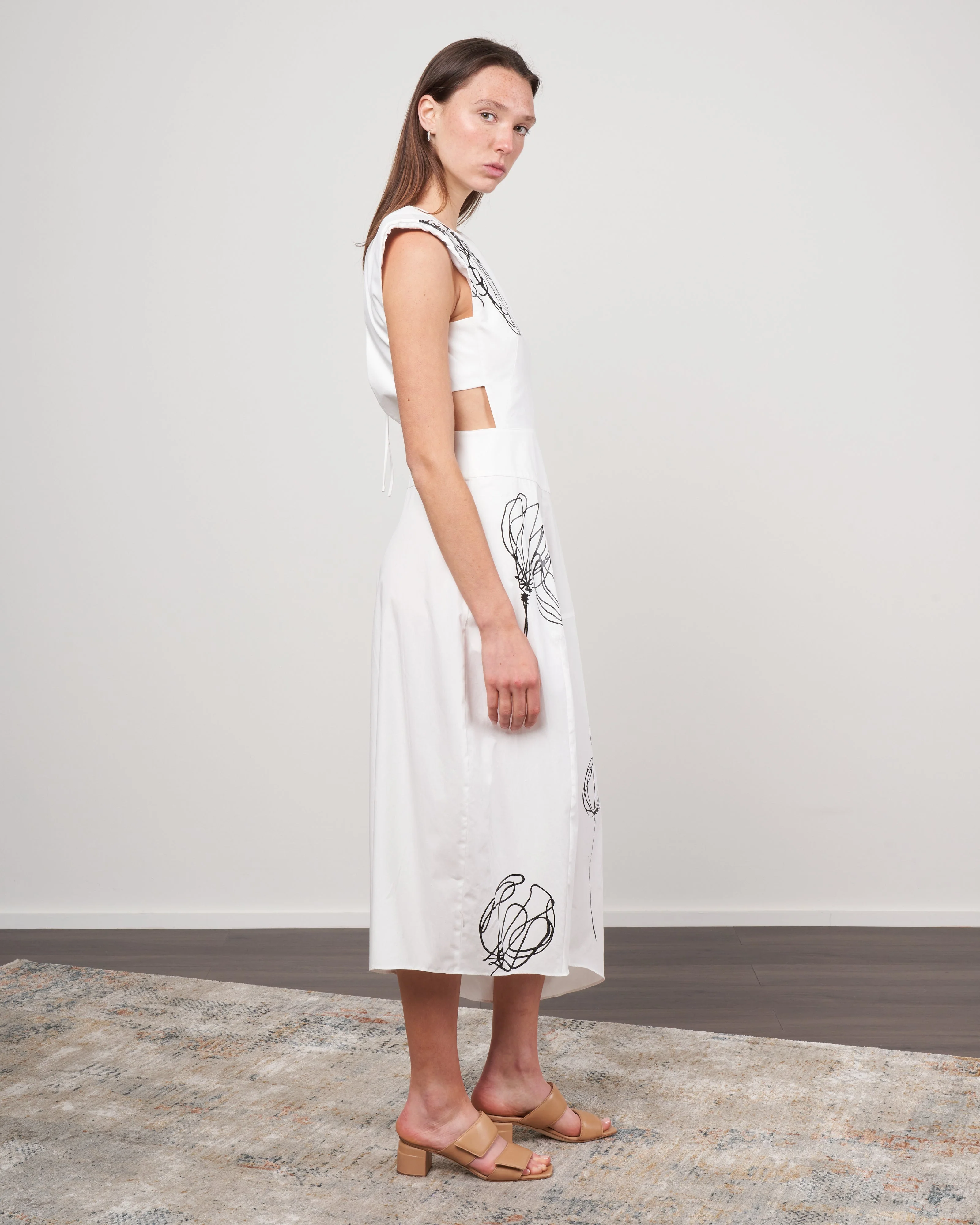tulipe dress - white/black multi - Image 2