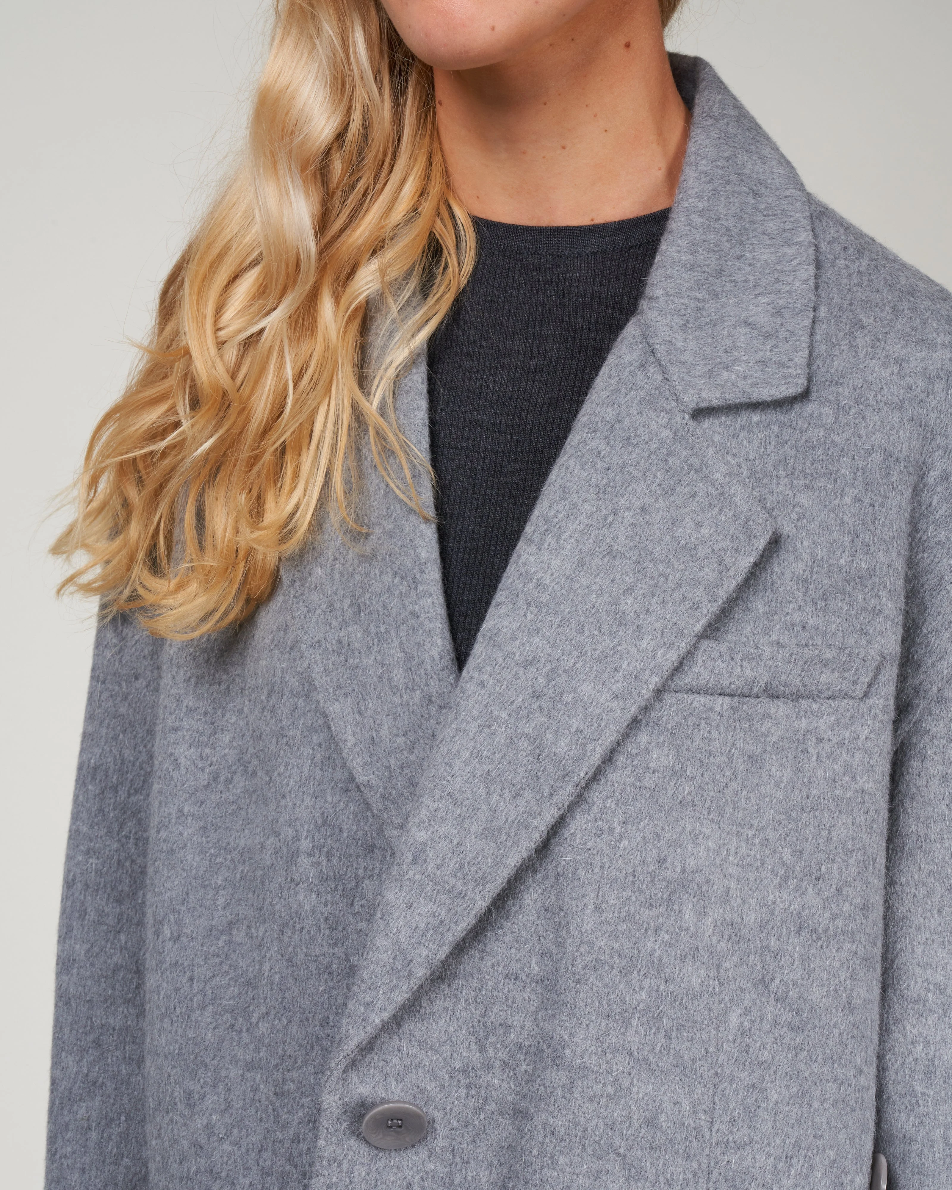 wool angora liam blazer - medium heather grey - Image 5