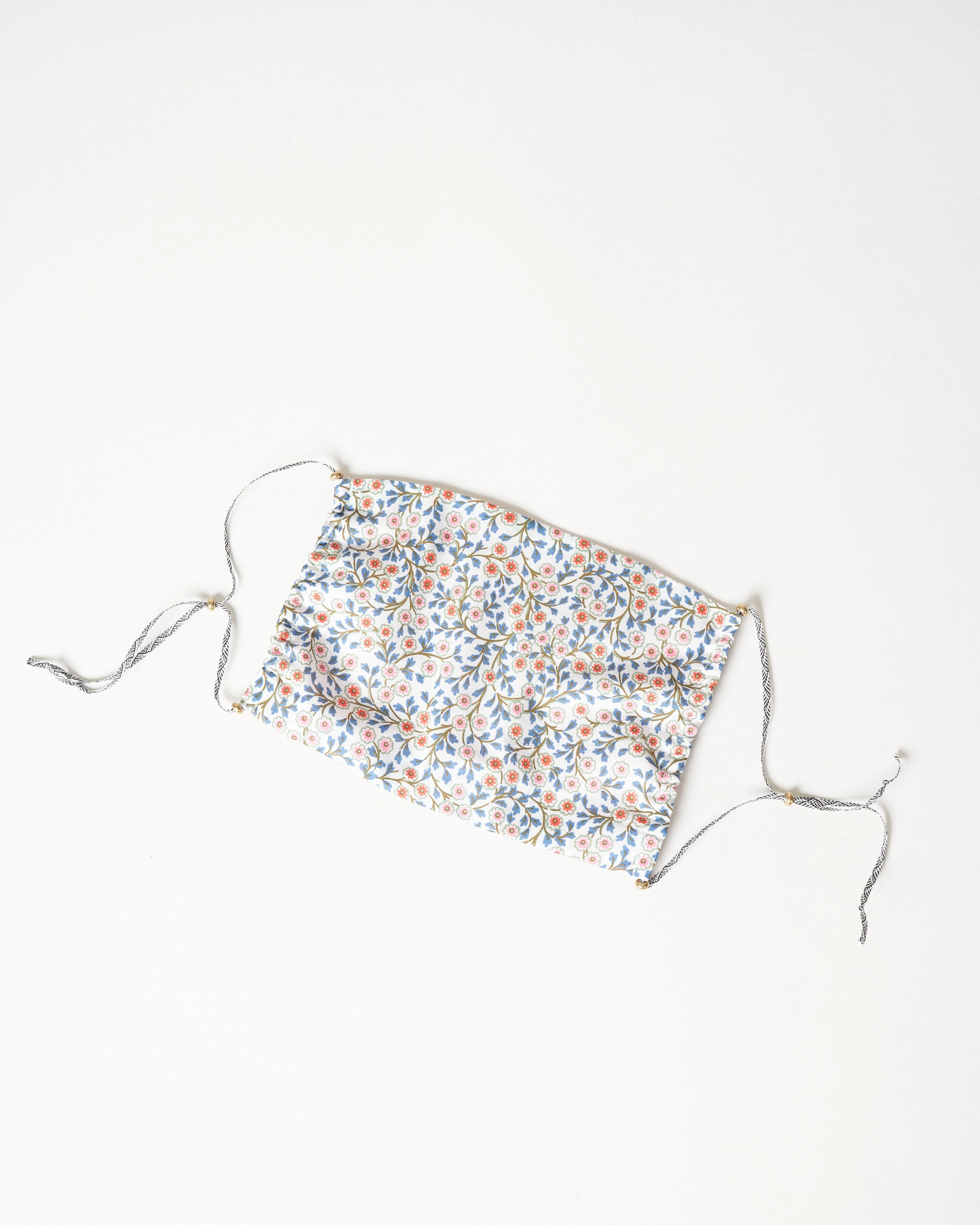 liberty print face mask - blue floral