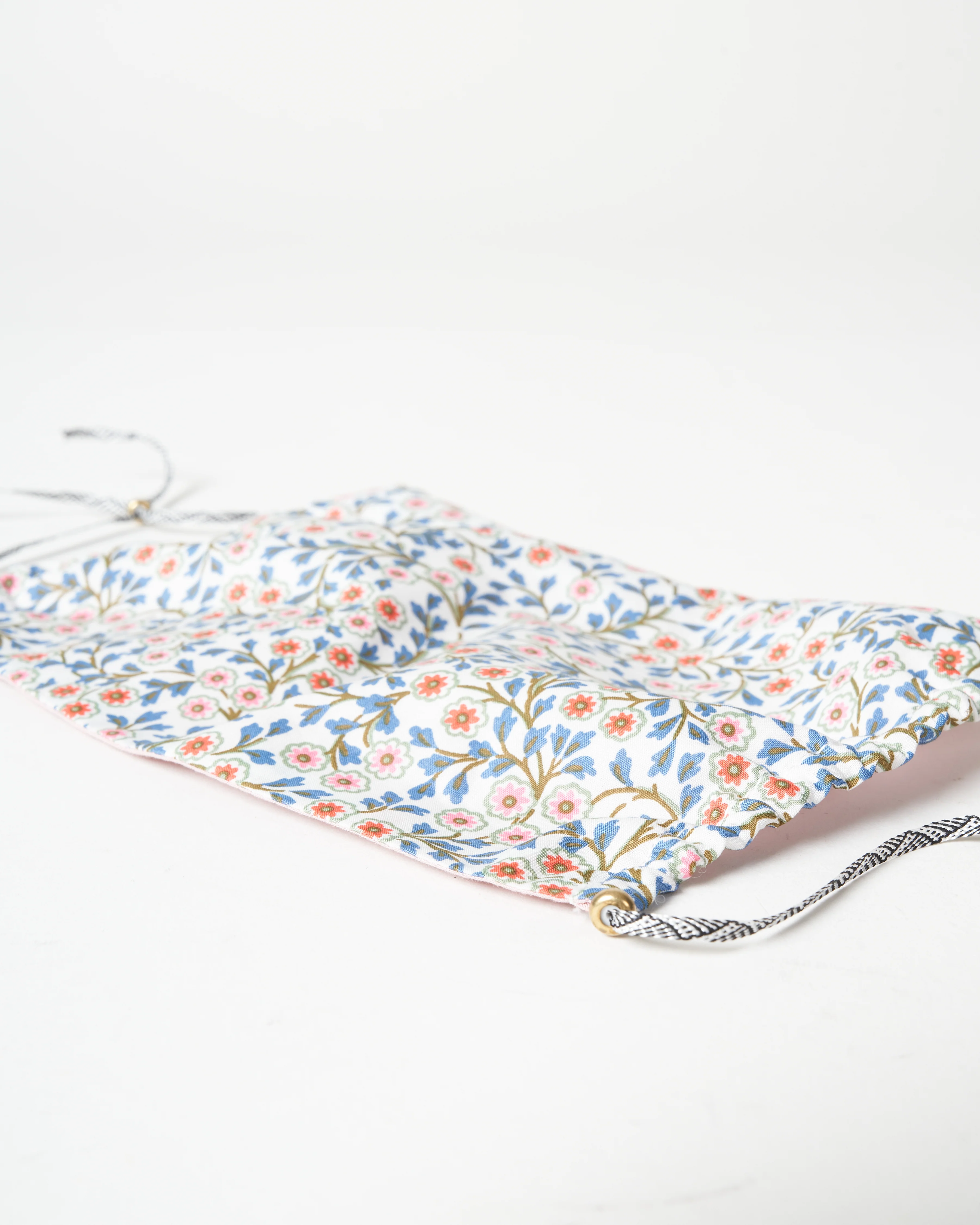 liberty print face mask - blue floral - Image 2