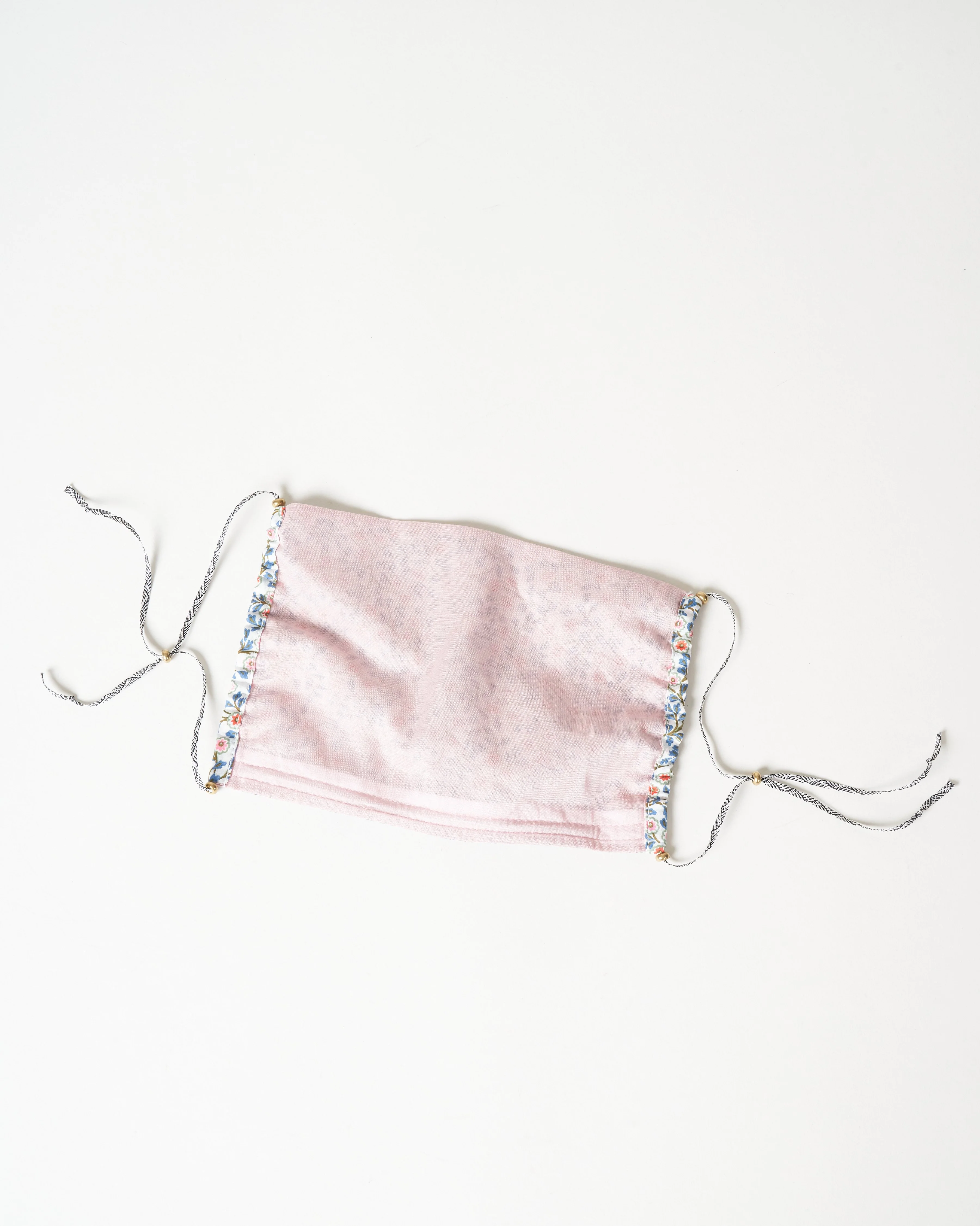liberty print face mask - blue floral - Image 3