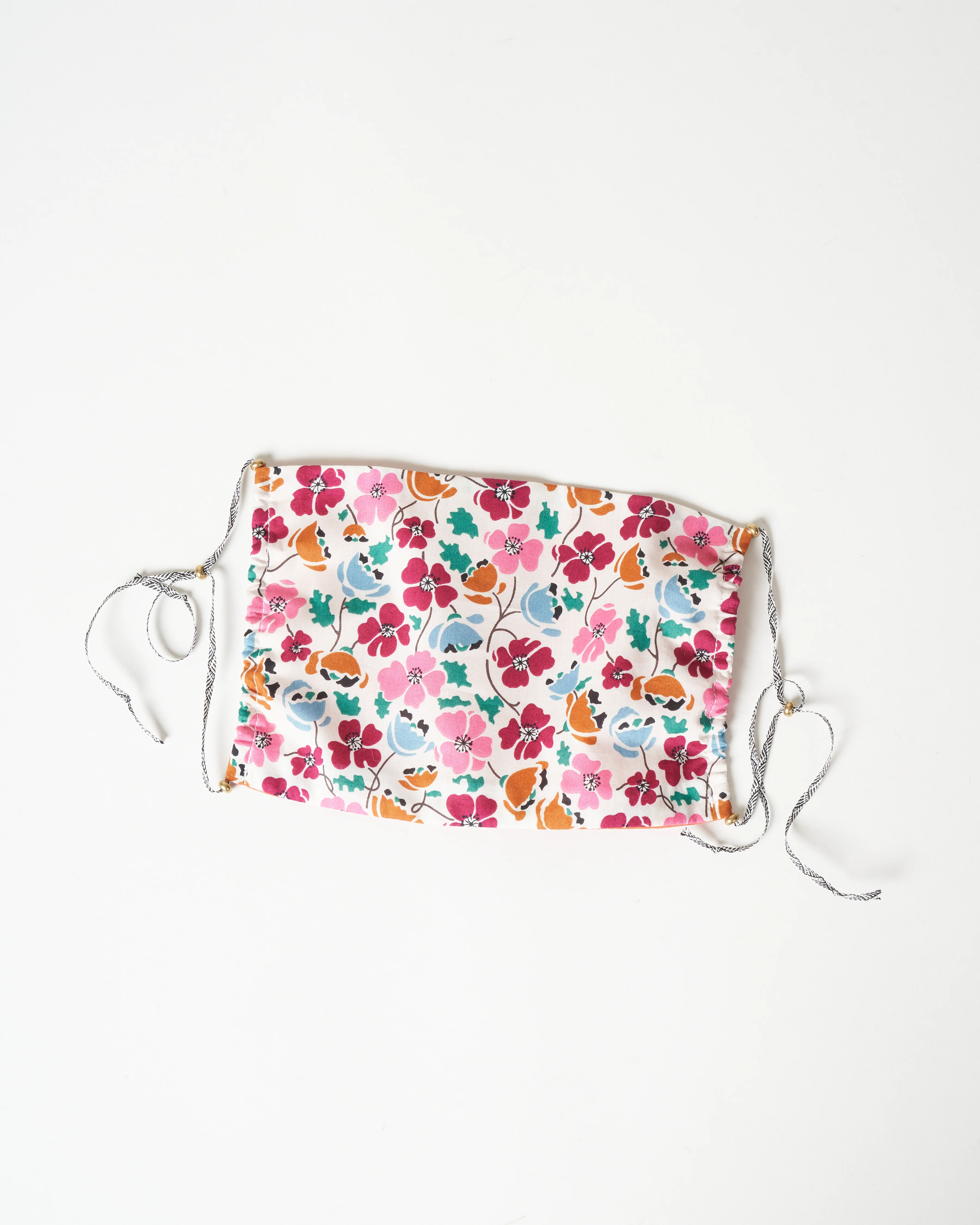 liberty print face mask - pink/crimson