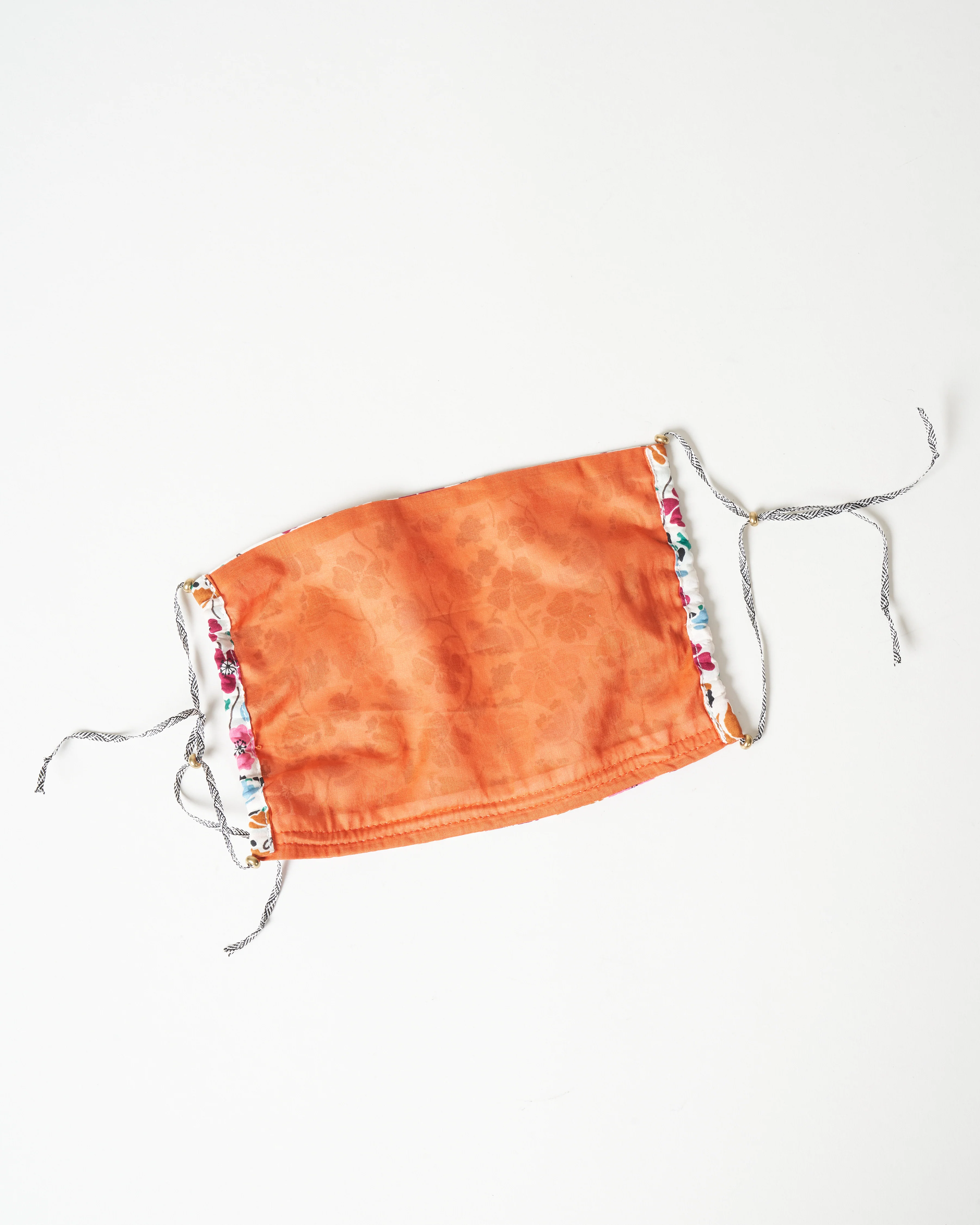 liberty print face mask - pink/crimson - Image 3