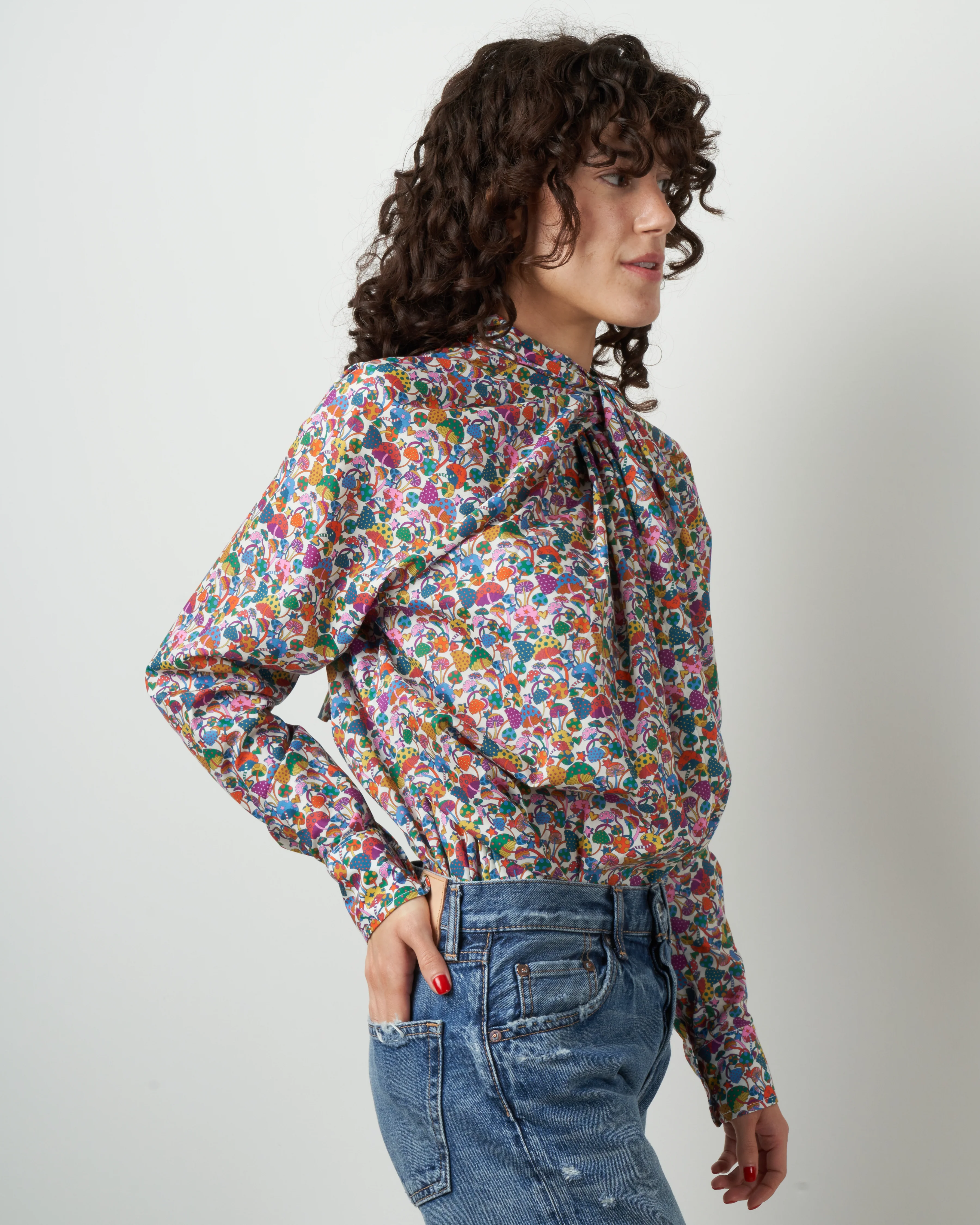 liberty print susie shirt - magic mushroom - Image 2