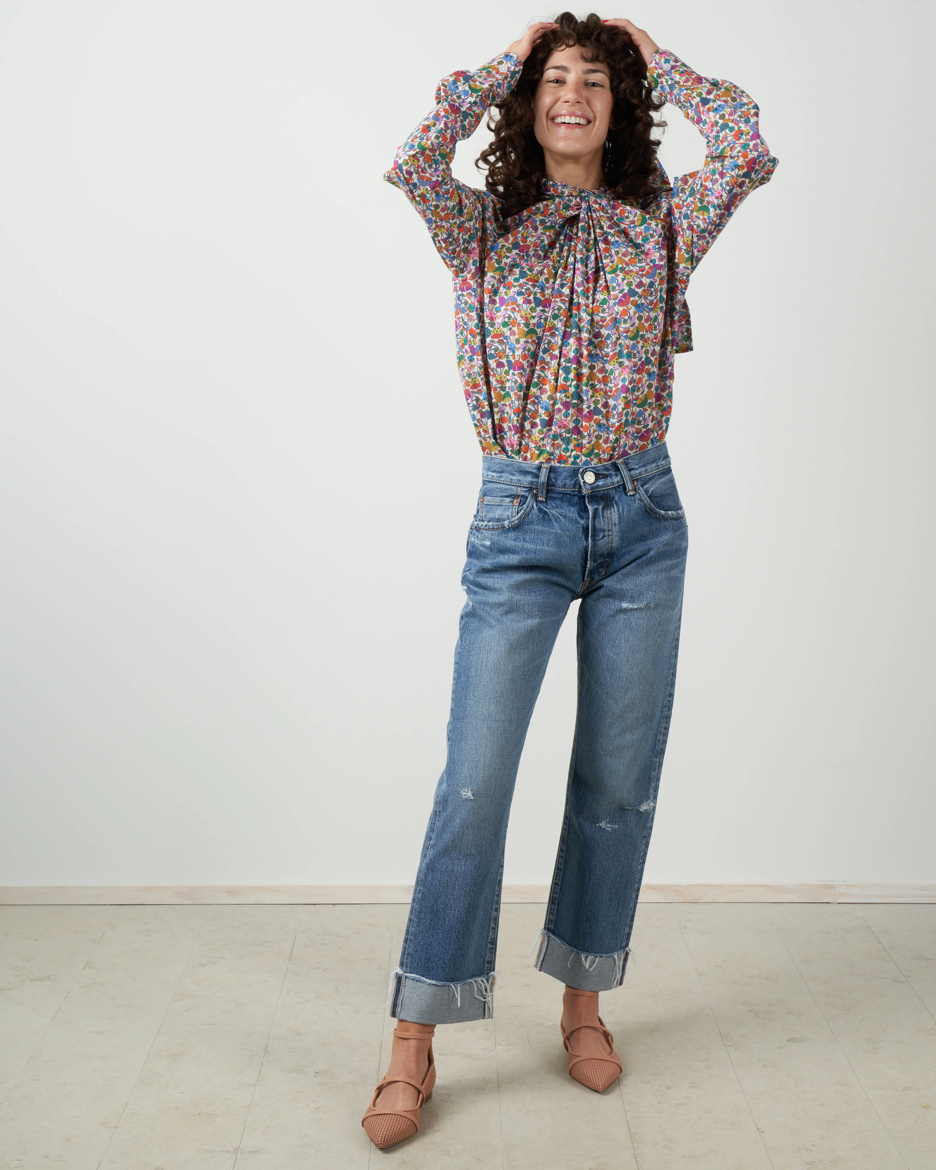 liberty print susie shirt - magic mushroom - Image 4