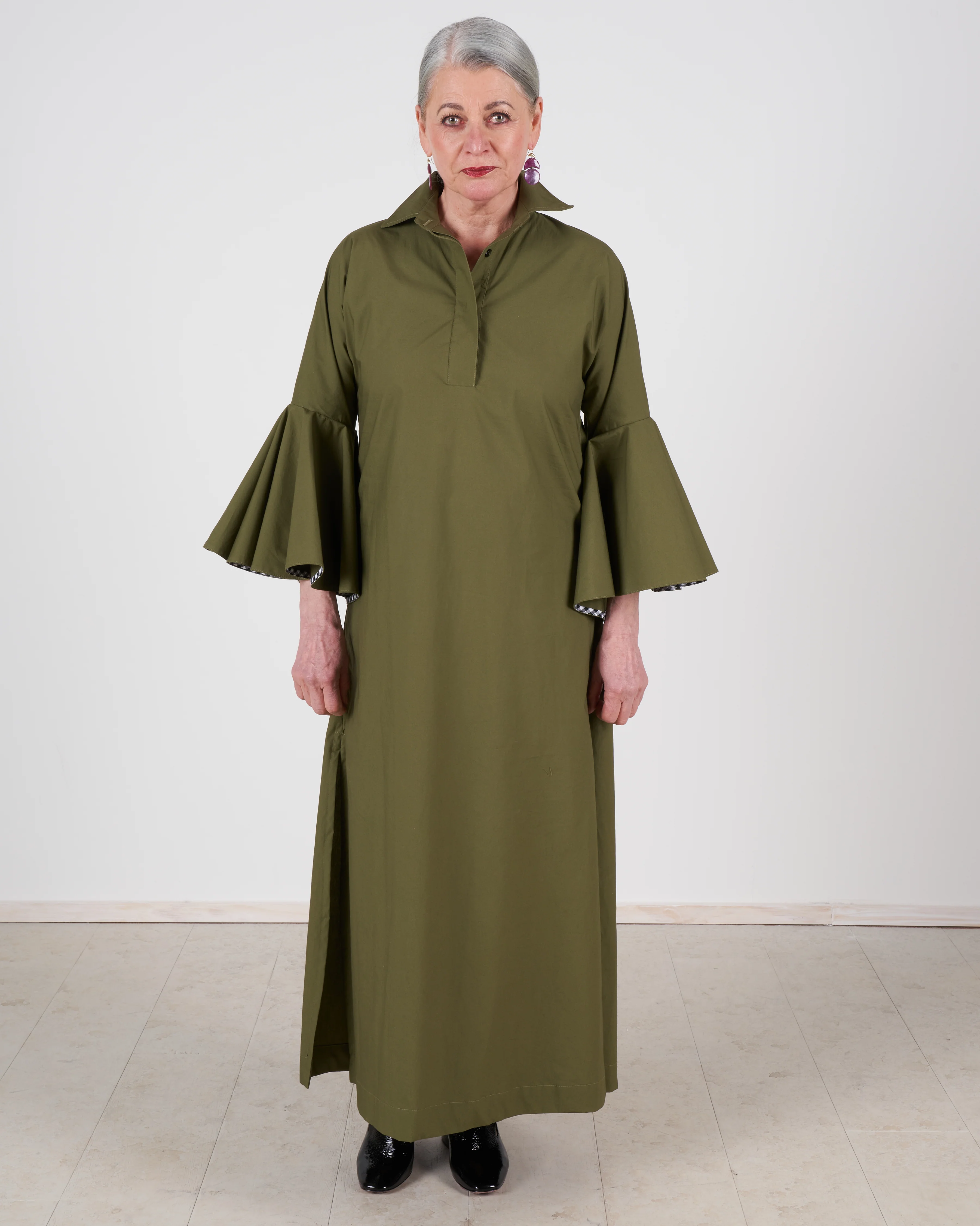 patio shift dress - olive - Image 3