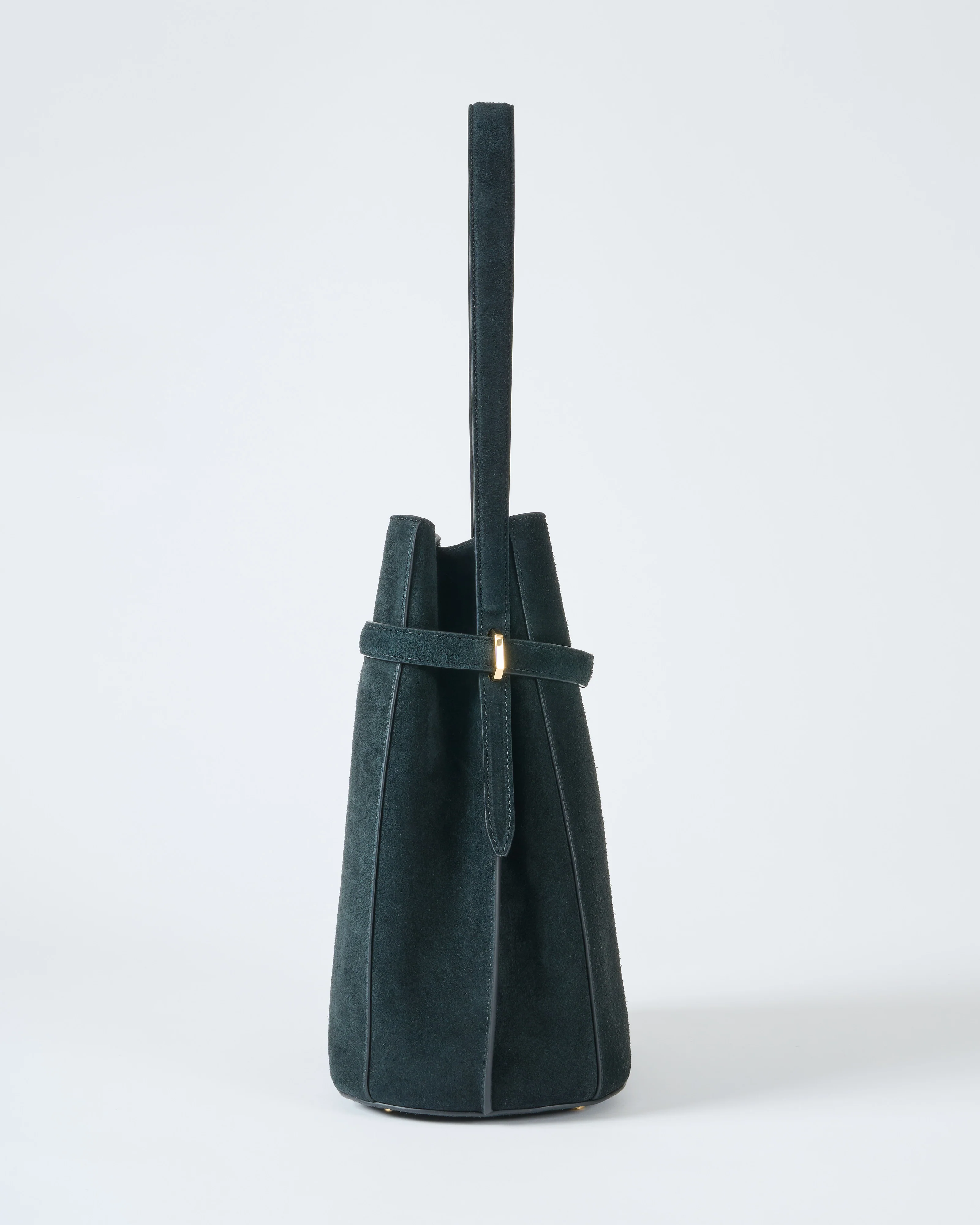 belted suede bucket bag - Image 4