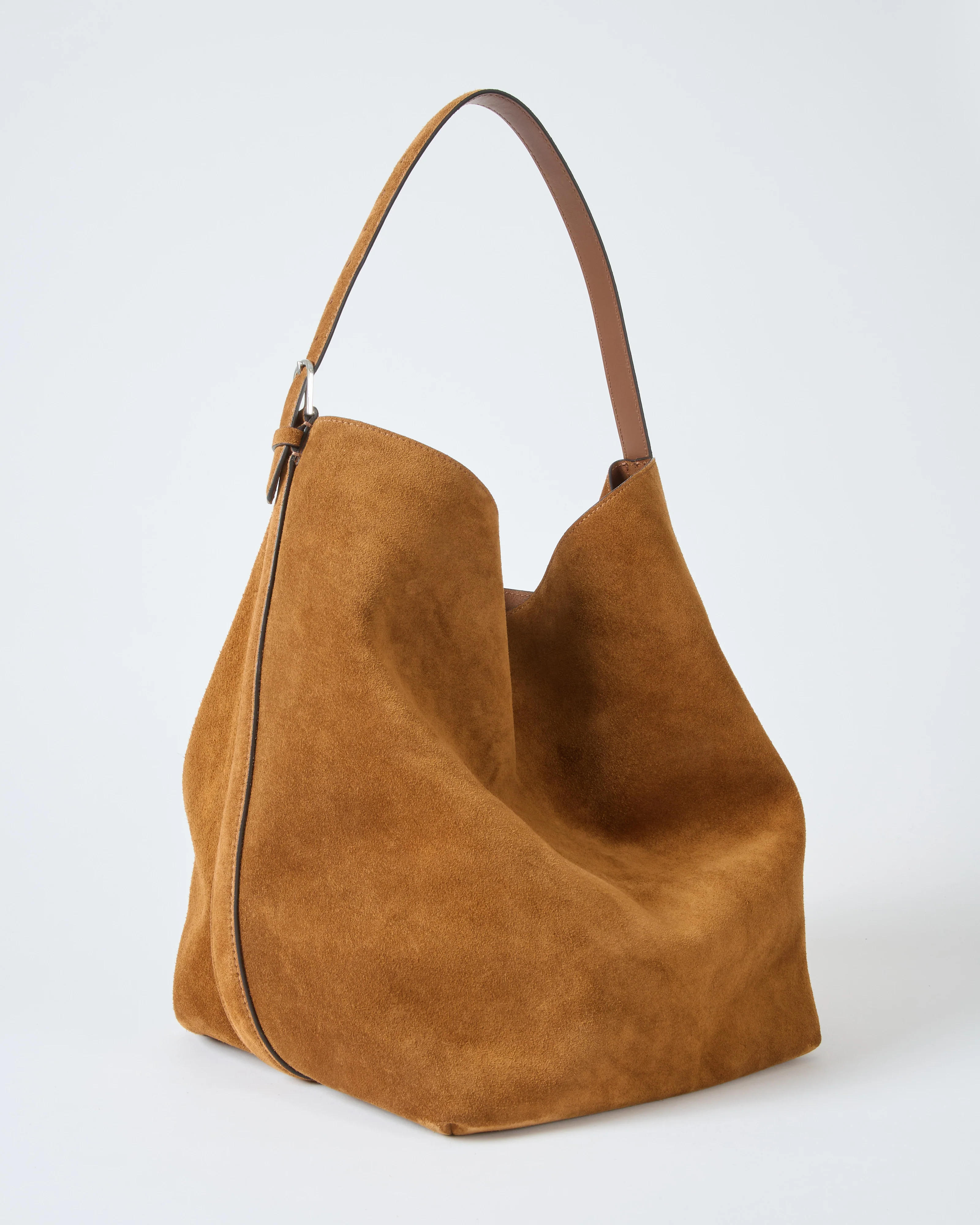 belted suede tote - Image 4
