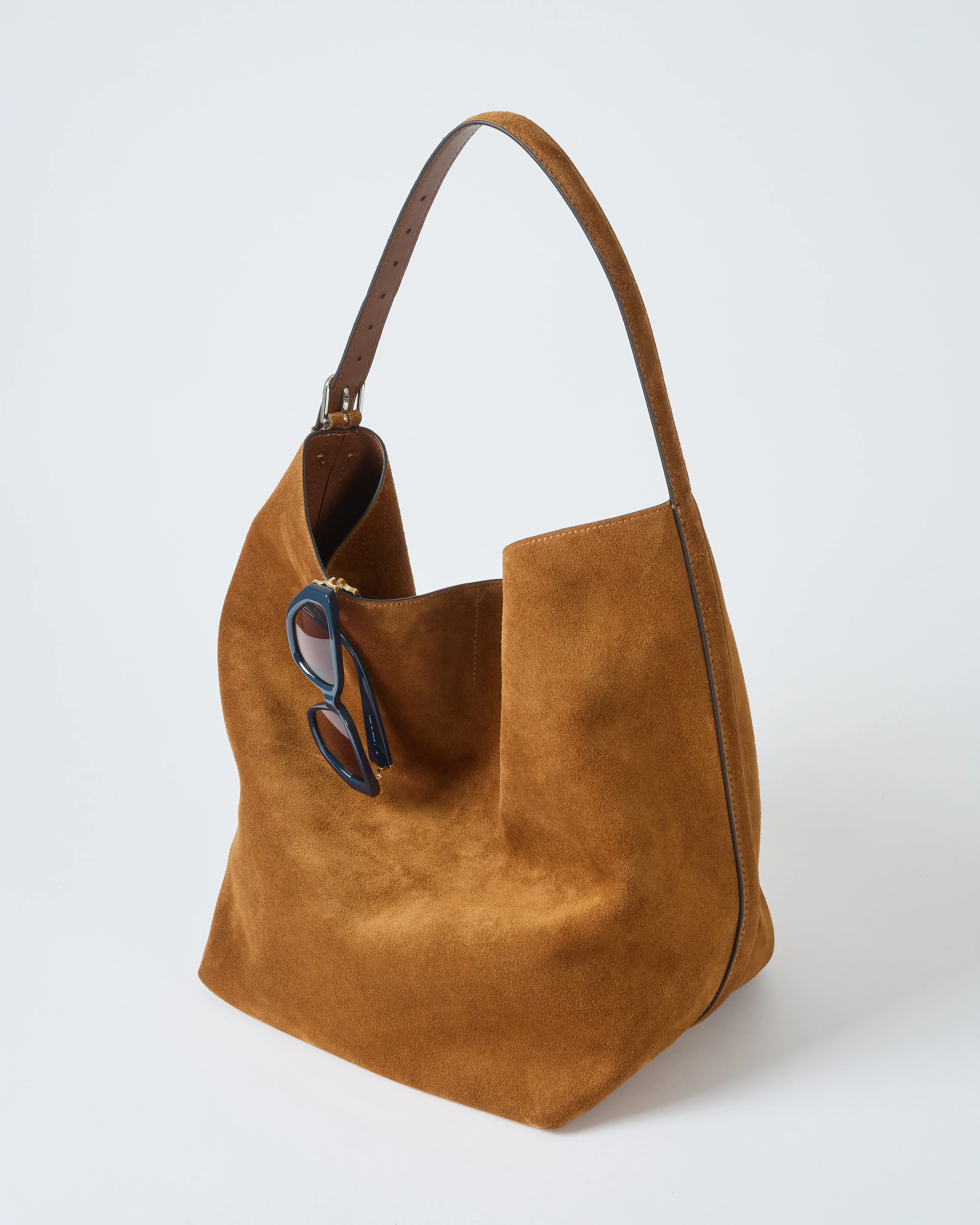 belted suede tote - Image 6