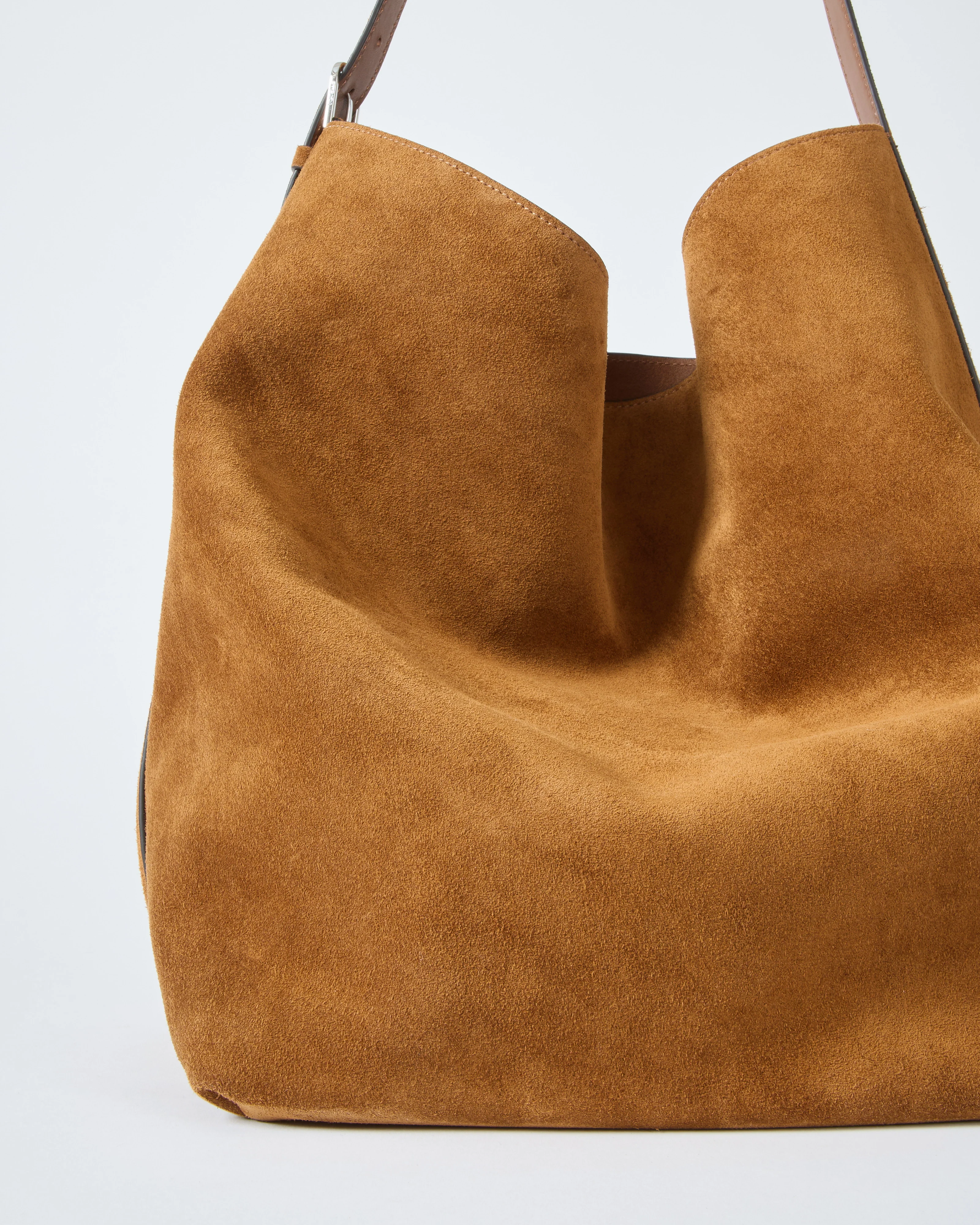 belted suede tote - Image 7