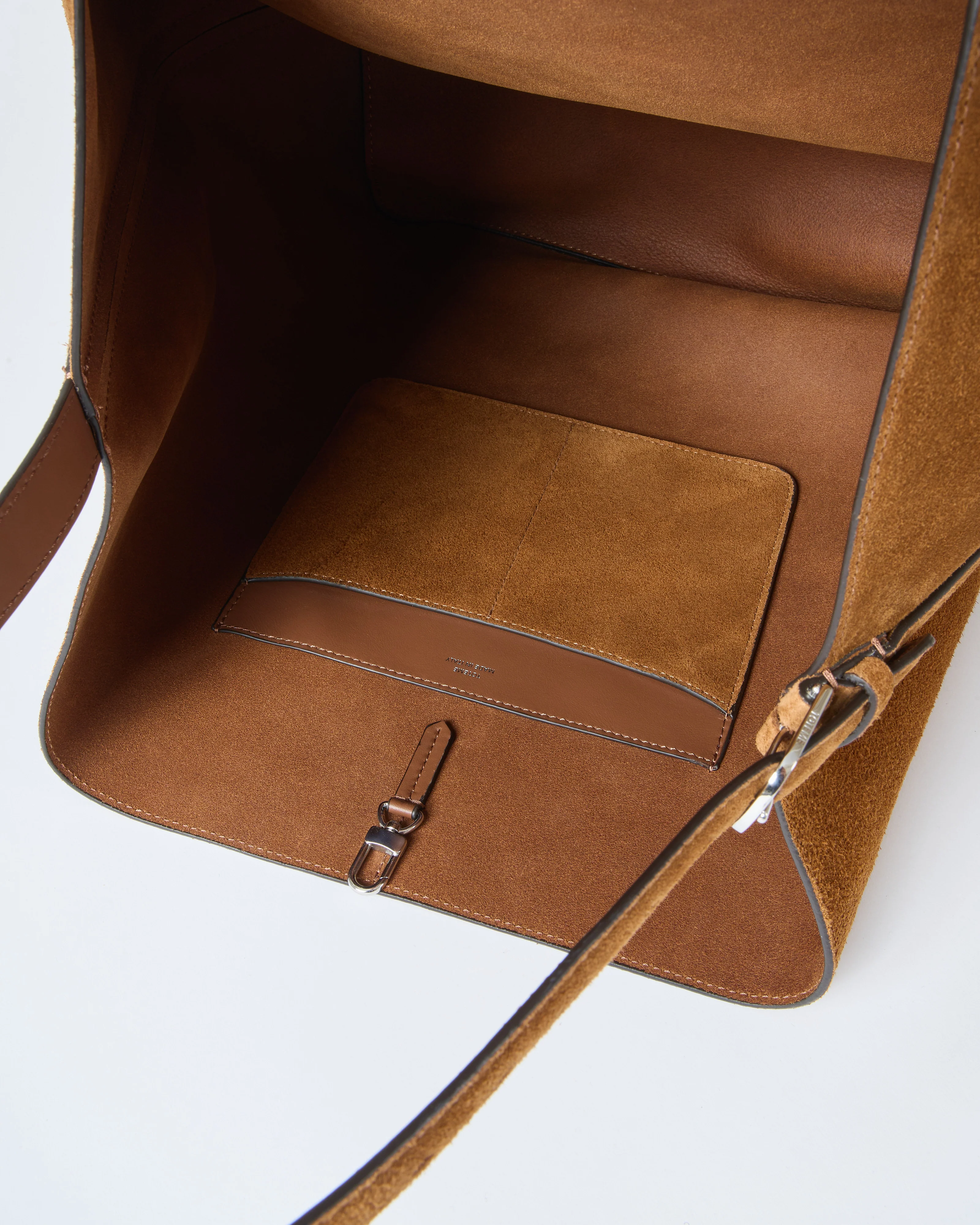 belted suede tote - Image 8