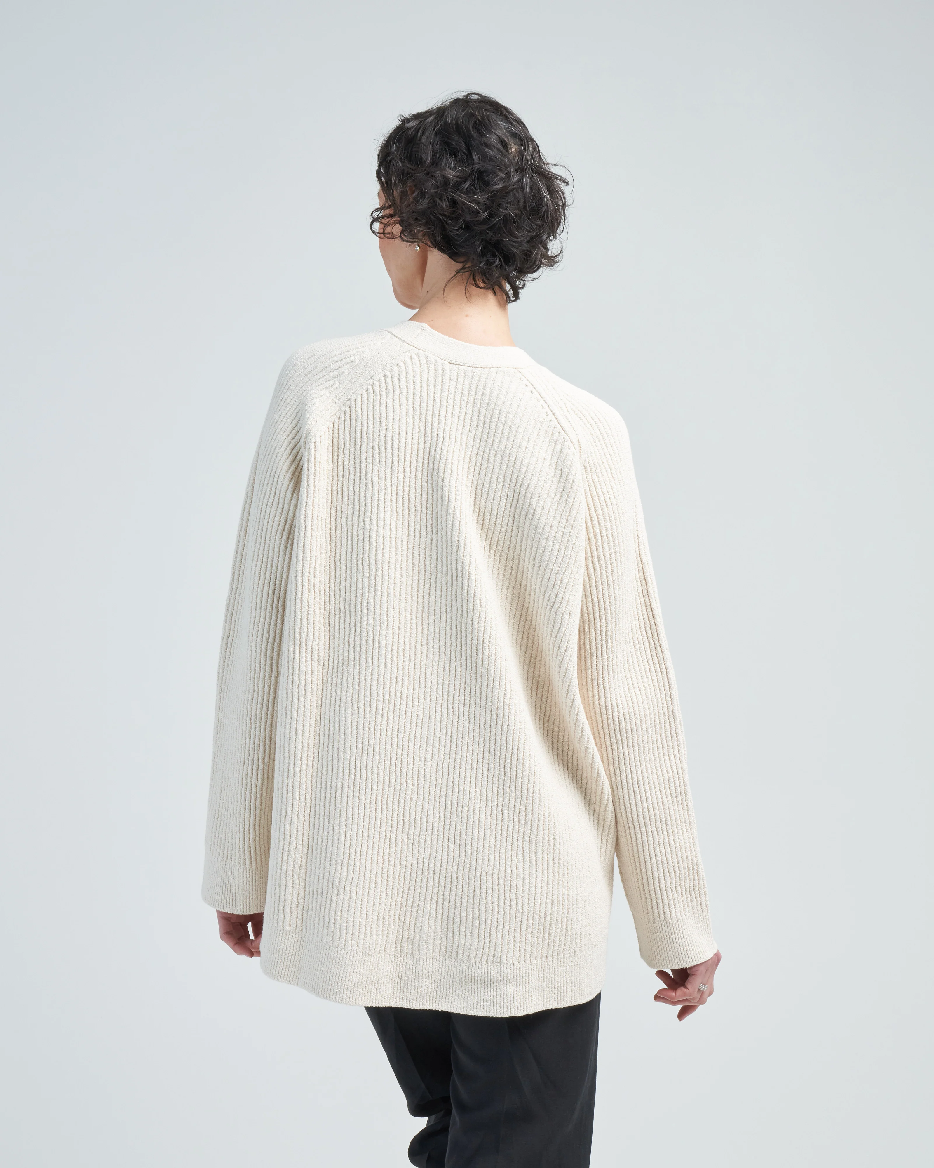 boucle knit cardigan - Image 4