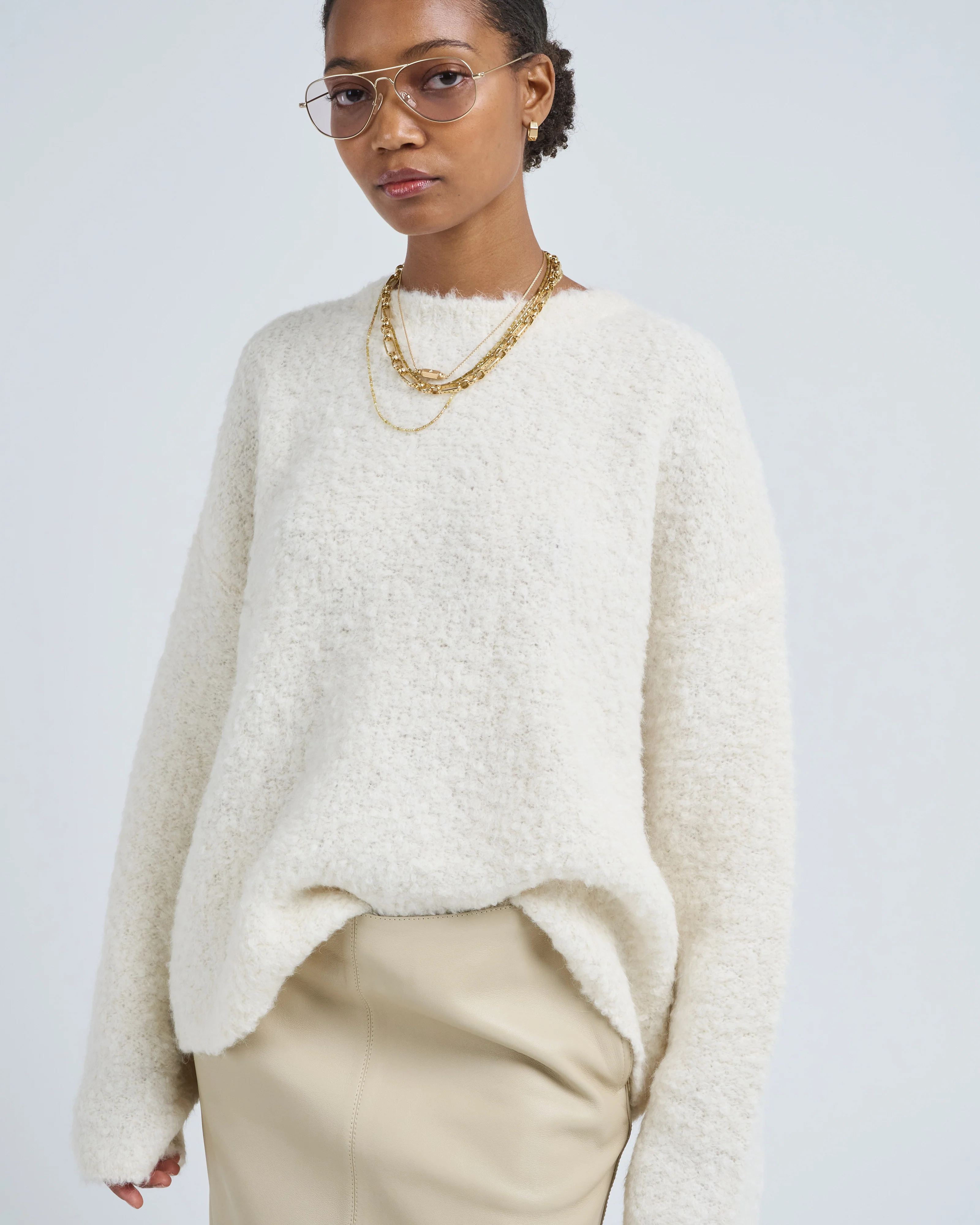 boxy boucle knit - Image 2