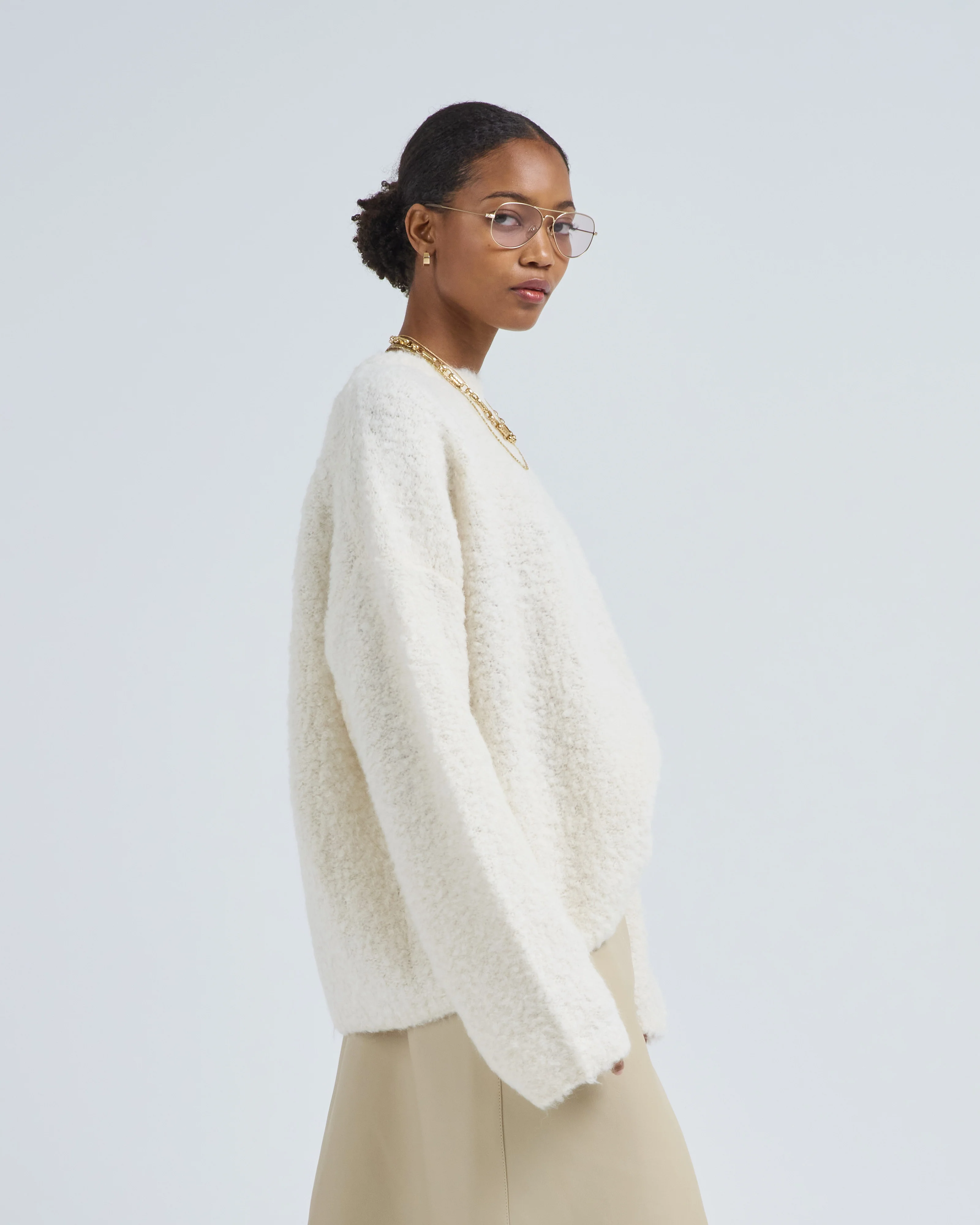 boxy boucle knit - Image 4