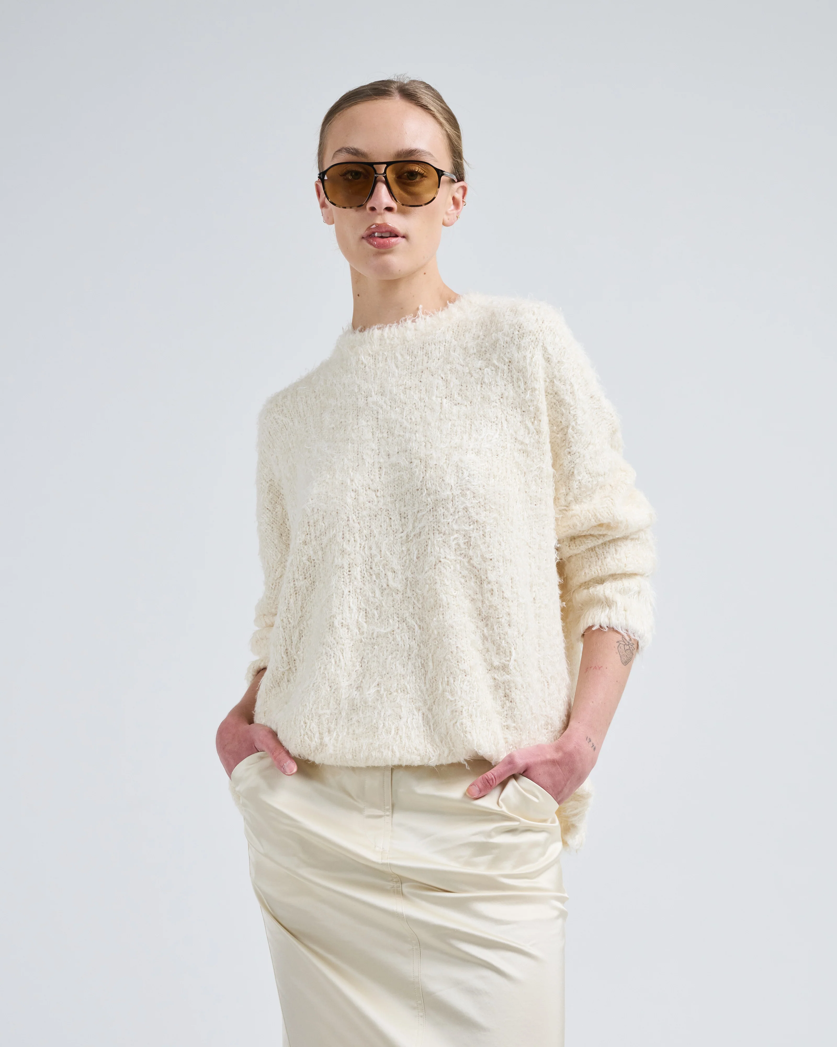 boxy silk knit - Image 3