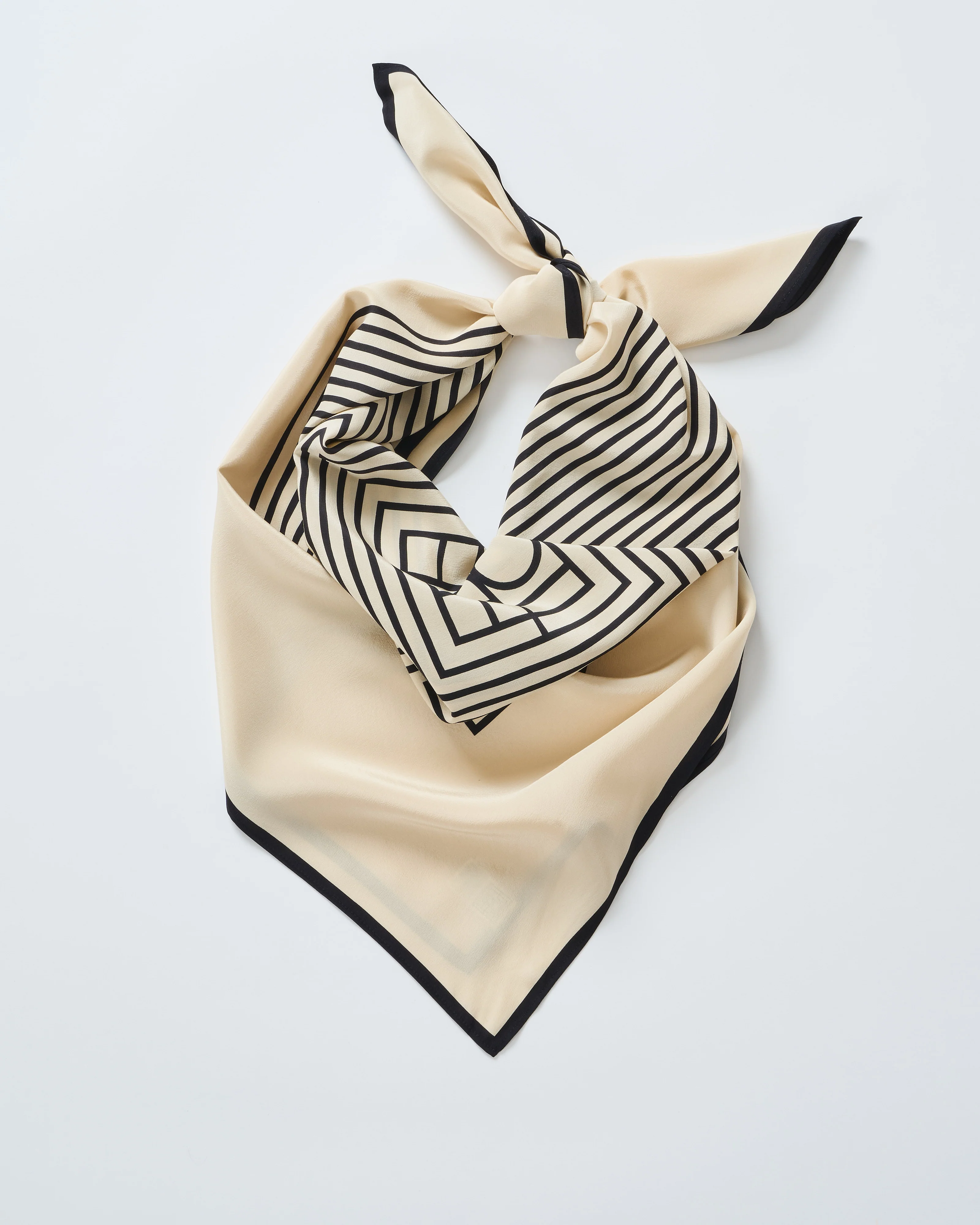centered monogram silk scarf