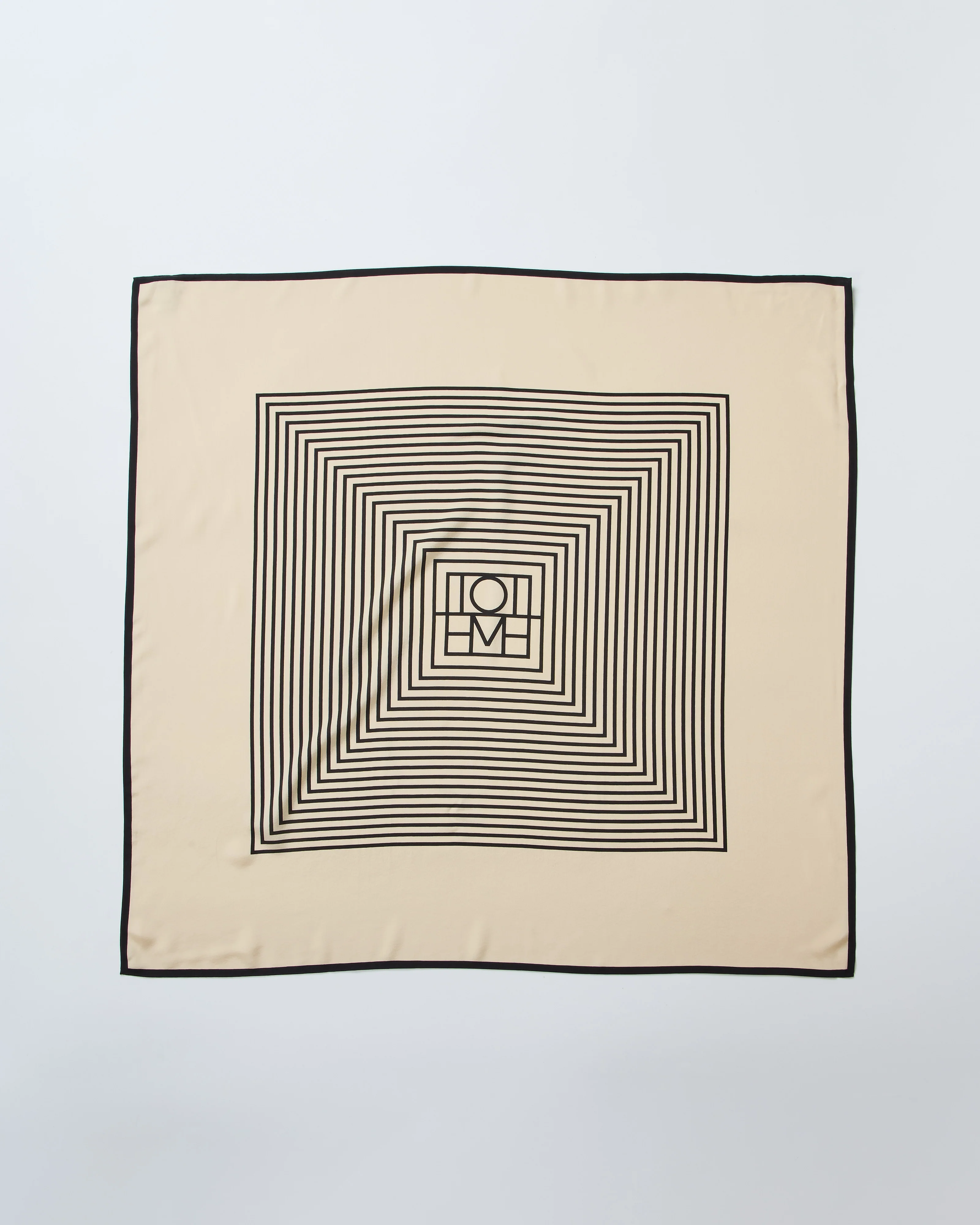 centered monogram silk scarf - Image 2
