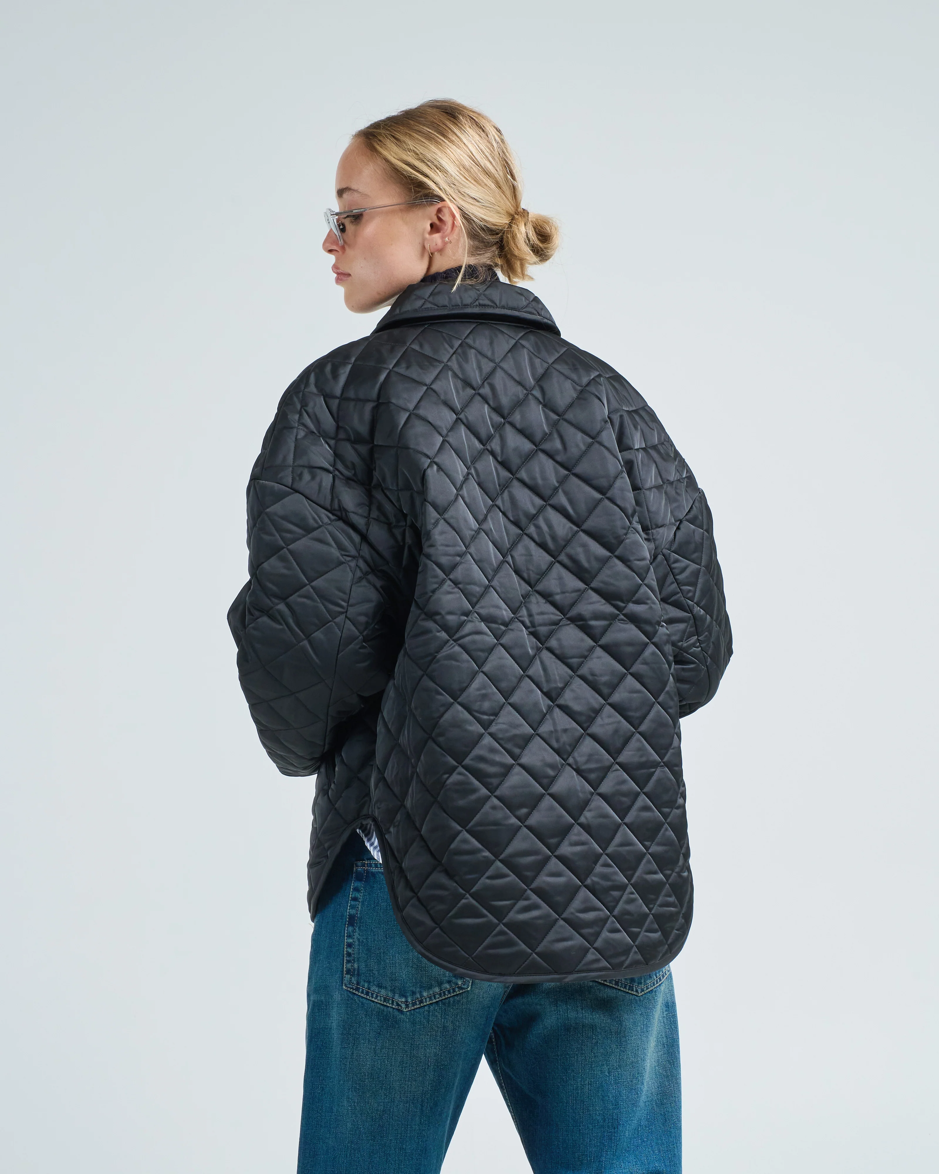 collared quilted jacket - Image 3