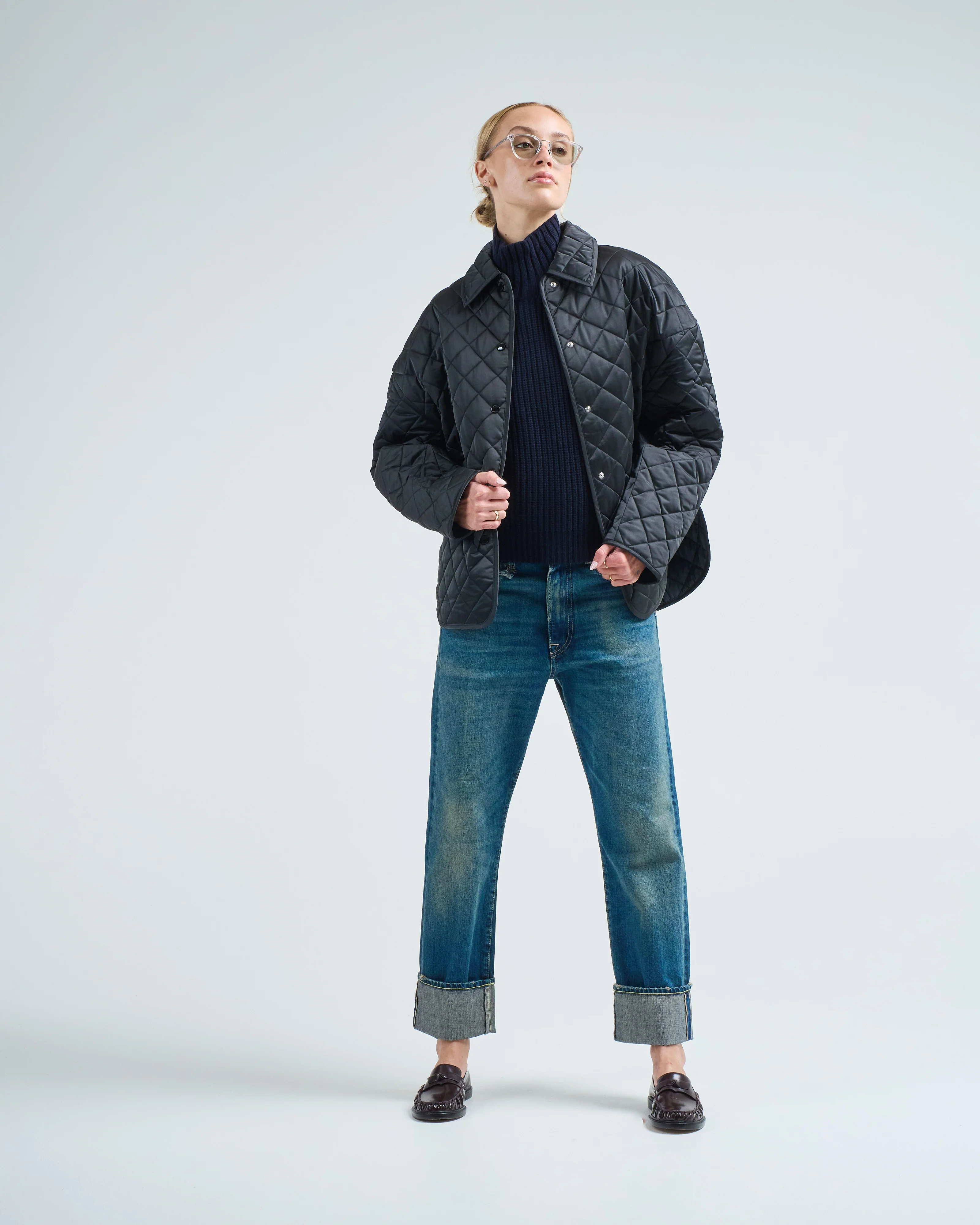 collared quilted jacket - Image 5