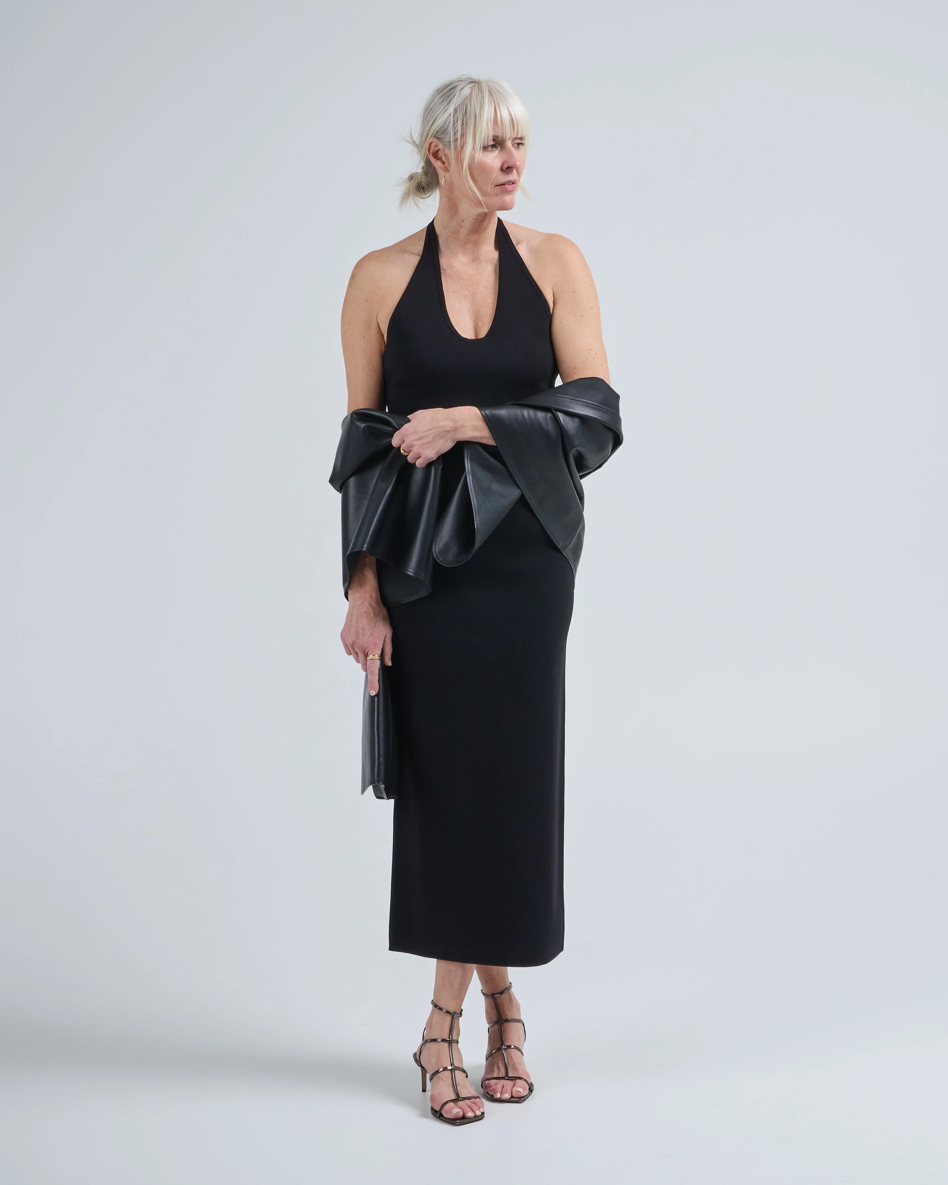 compact knit halter dress - Image 2