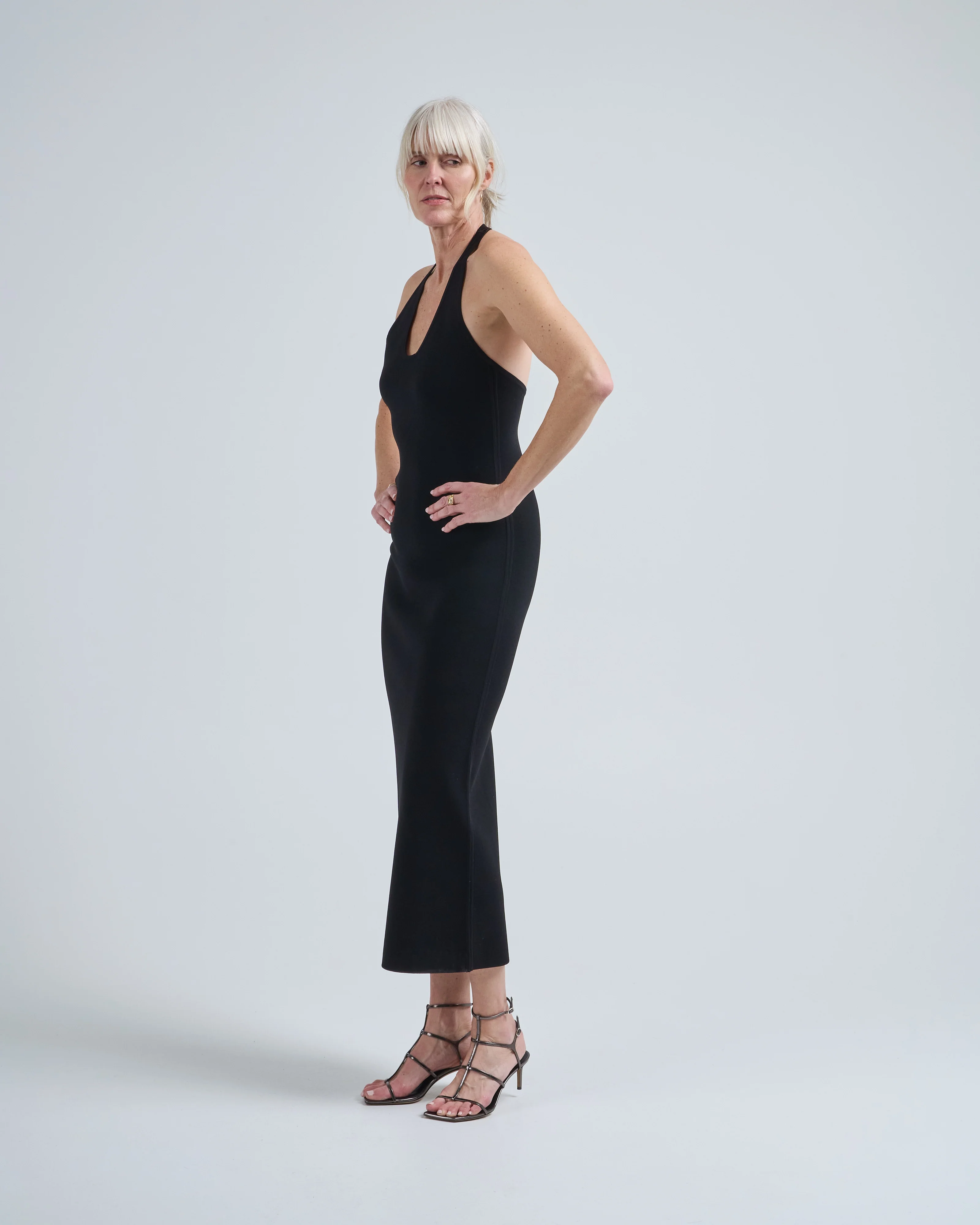 compact knit halter dress - Image 3