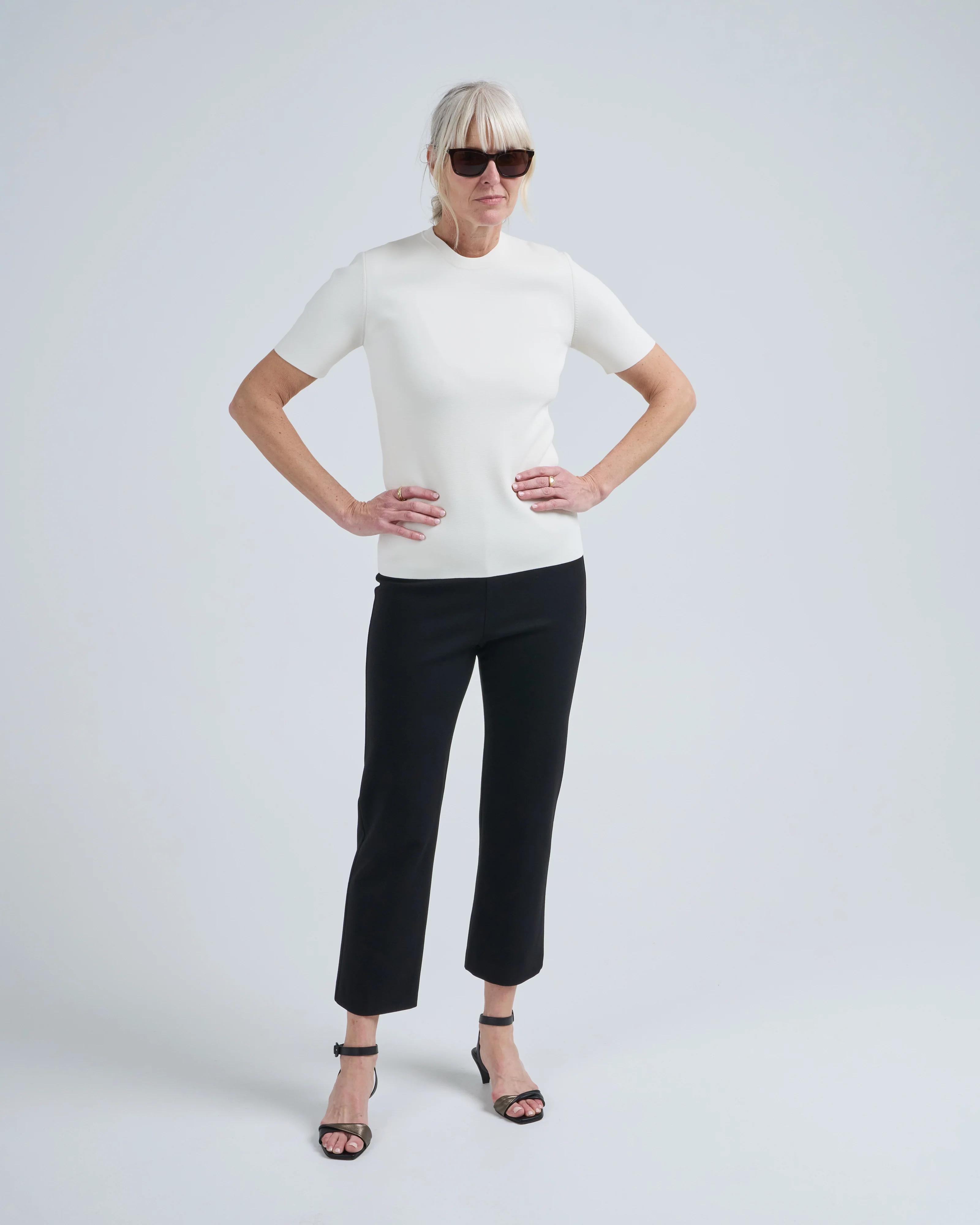 compact knit tee - Image 2