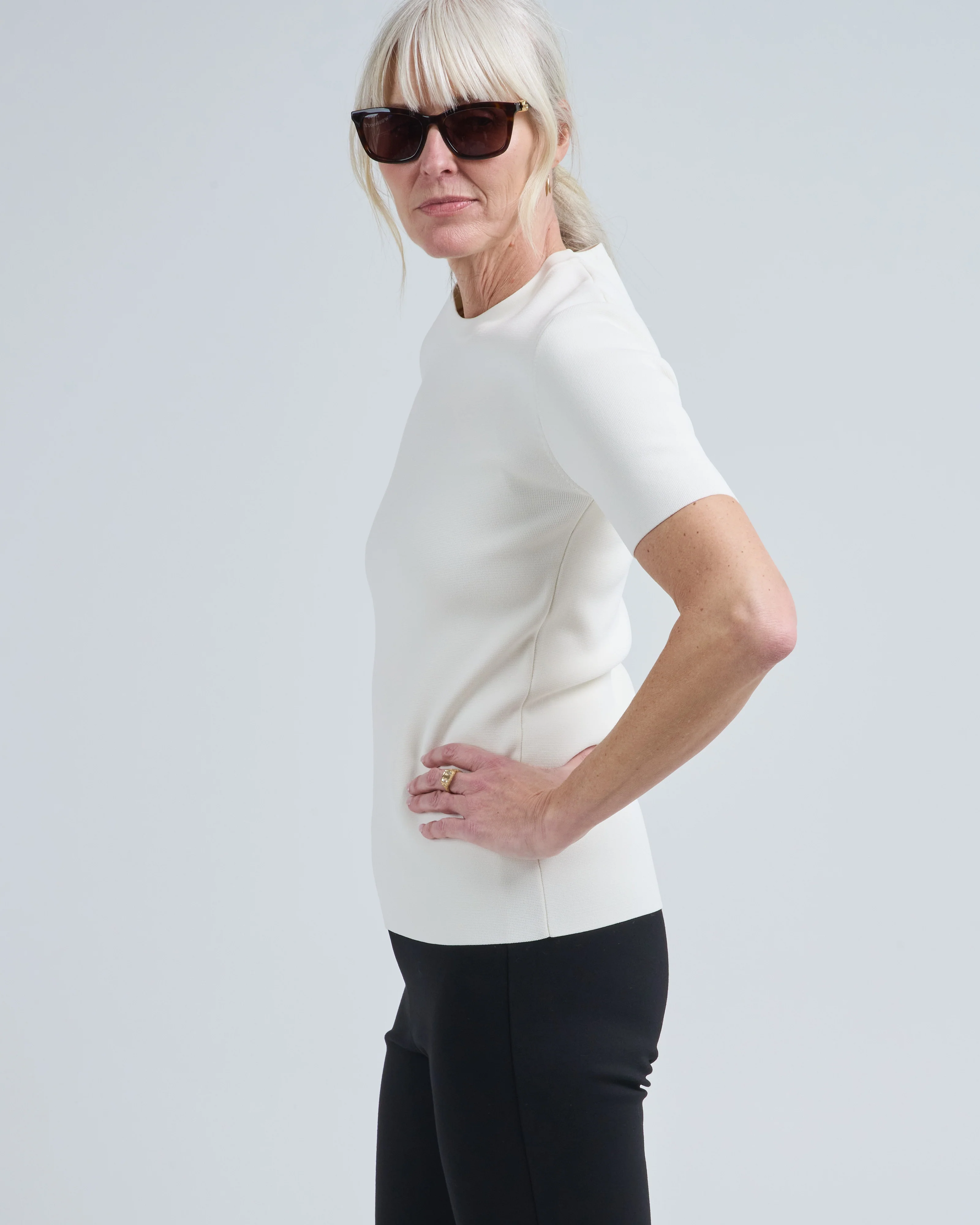 compact knit tee - Image 3