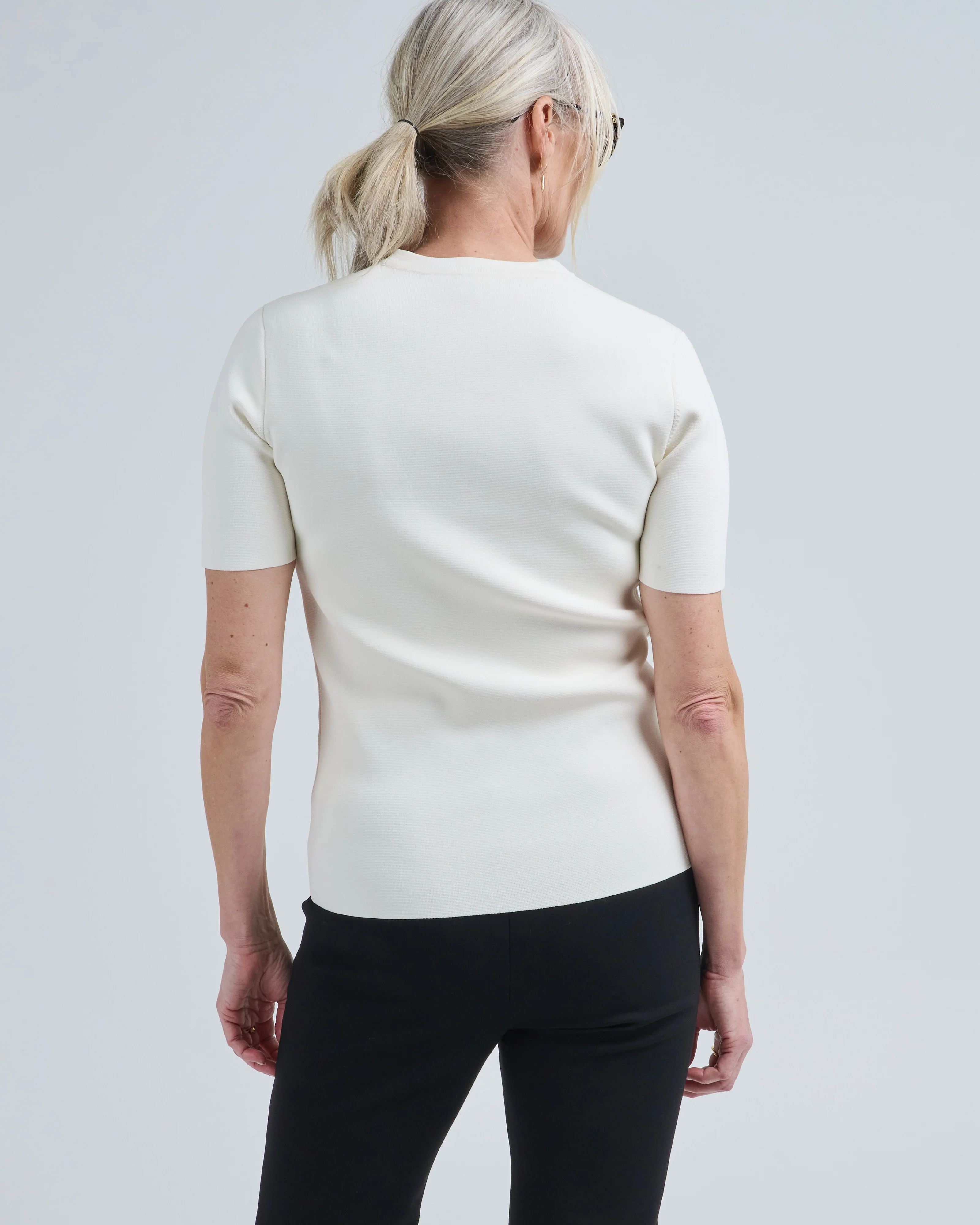 compact knit tee - Image 4