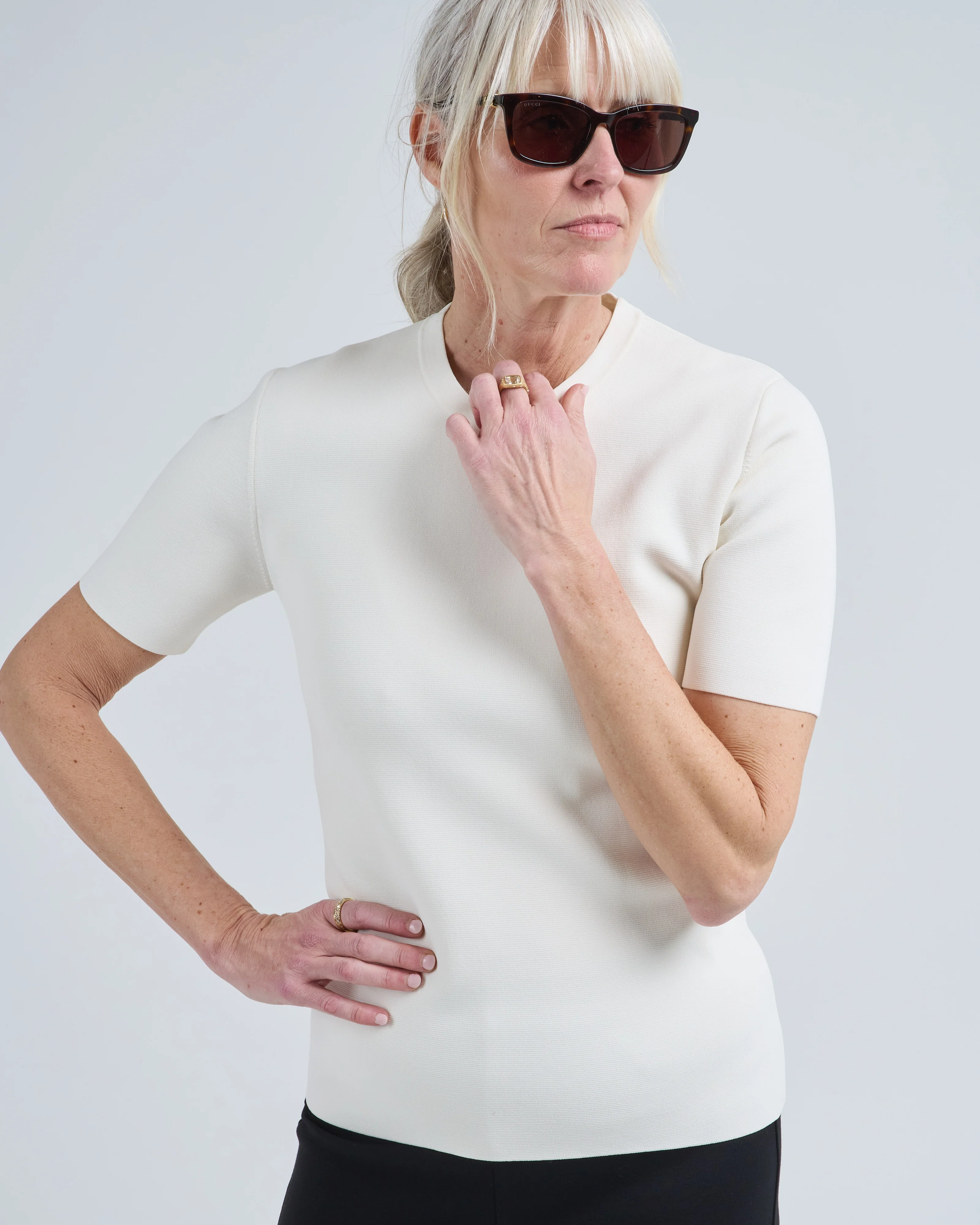 compact knit tee - Image 5