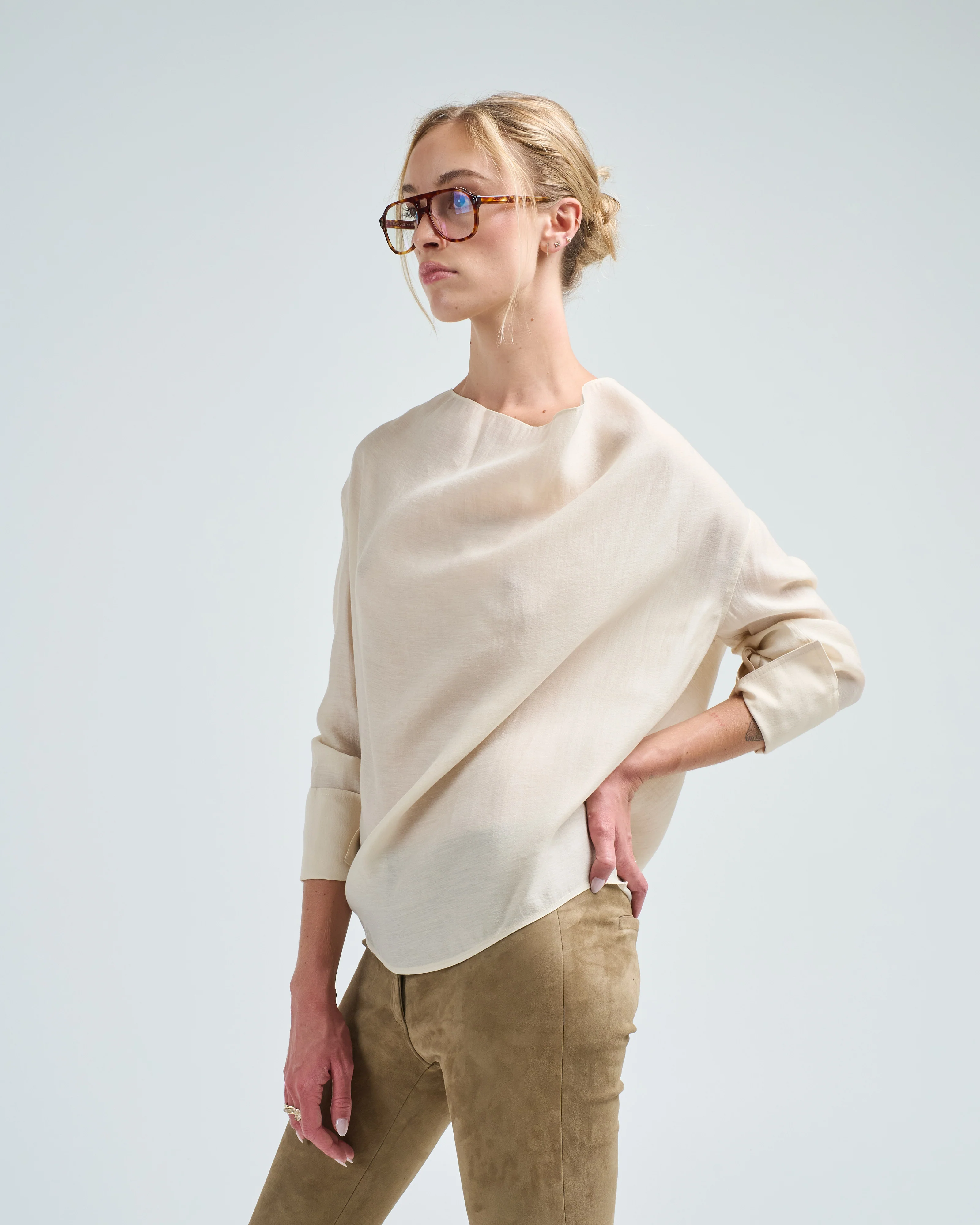 cowl blouse - Image 3