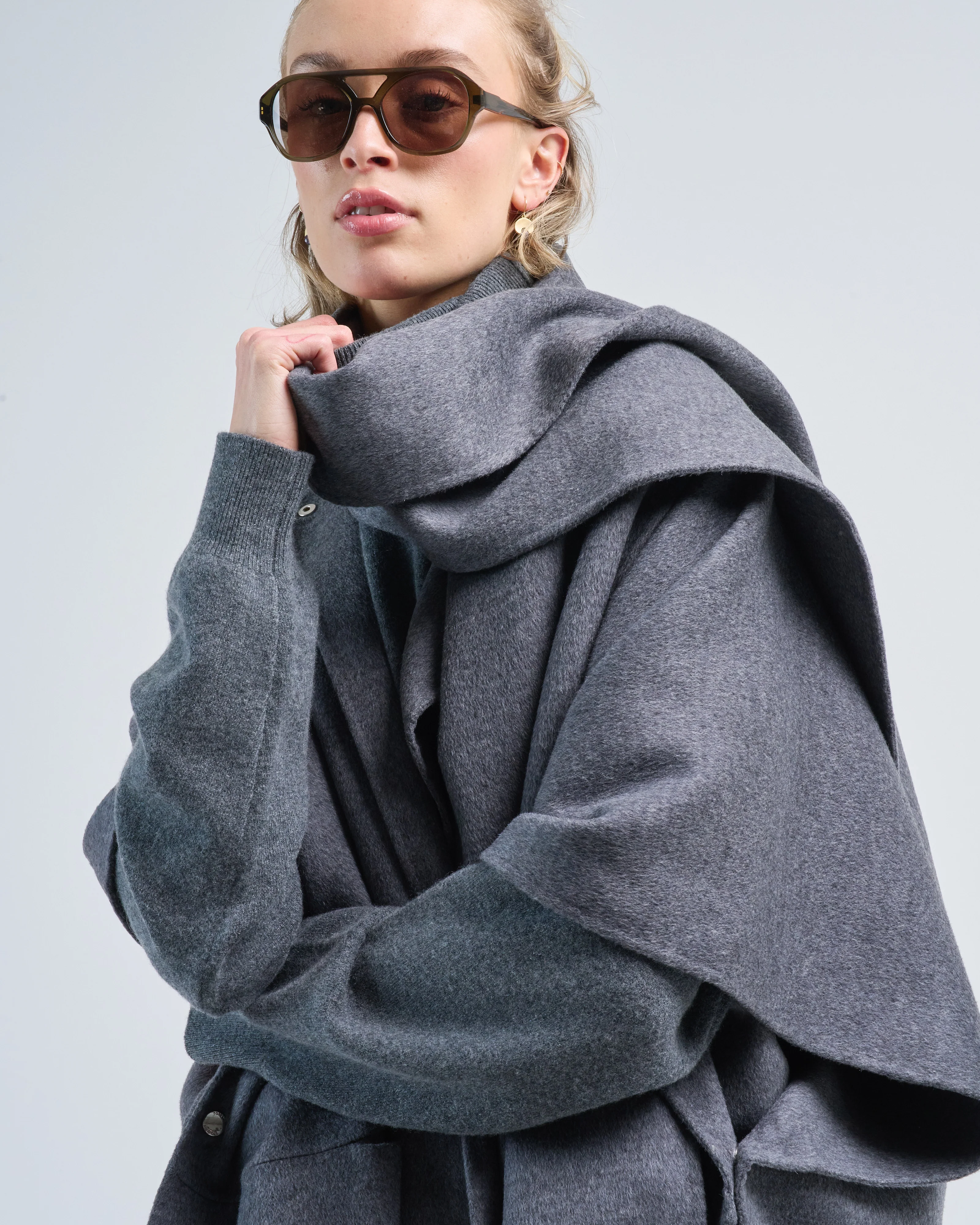 doublé scarf coat - Image 2