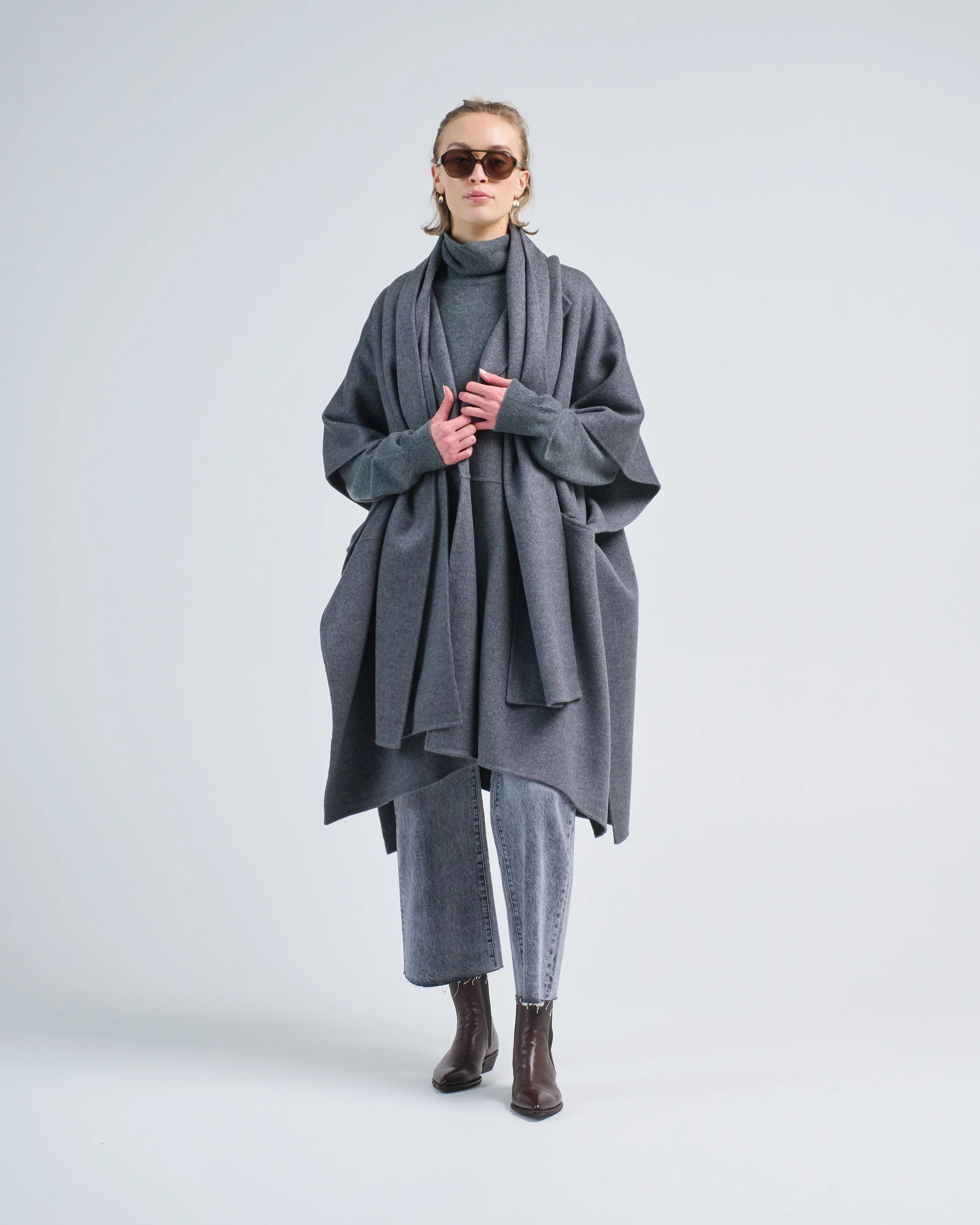 doublé scarf coat - Image 4