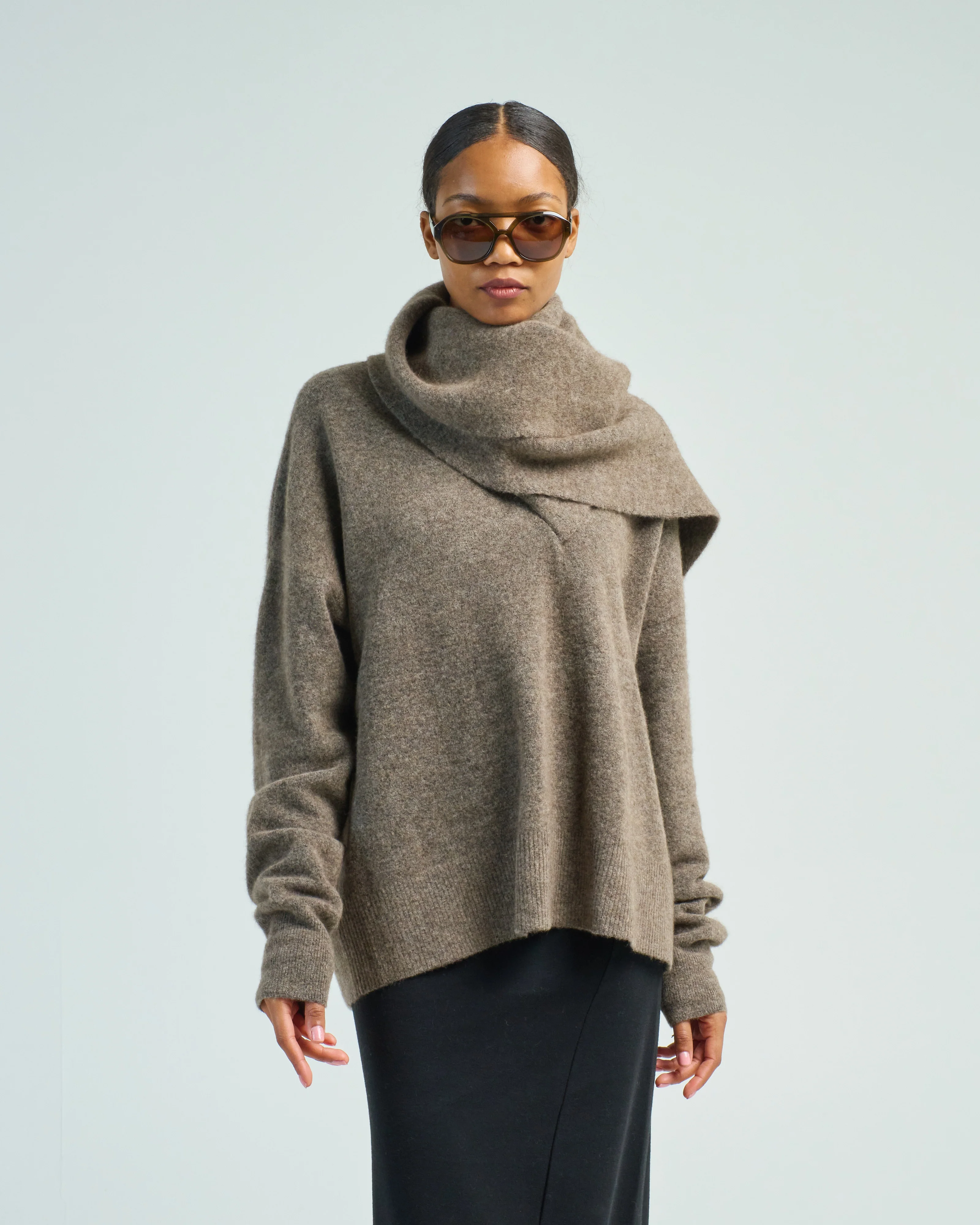 draped scarf knit - Image 2