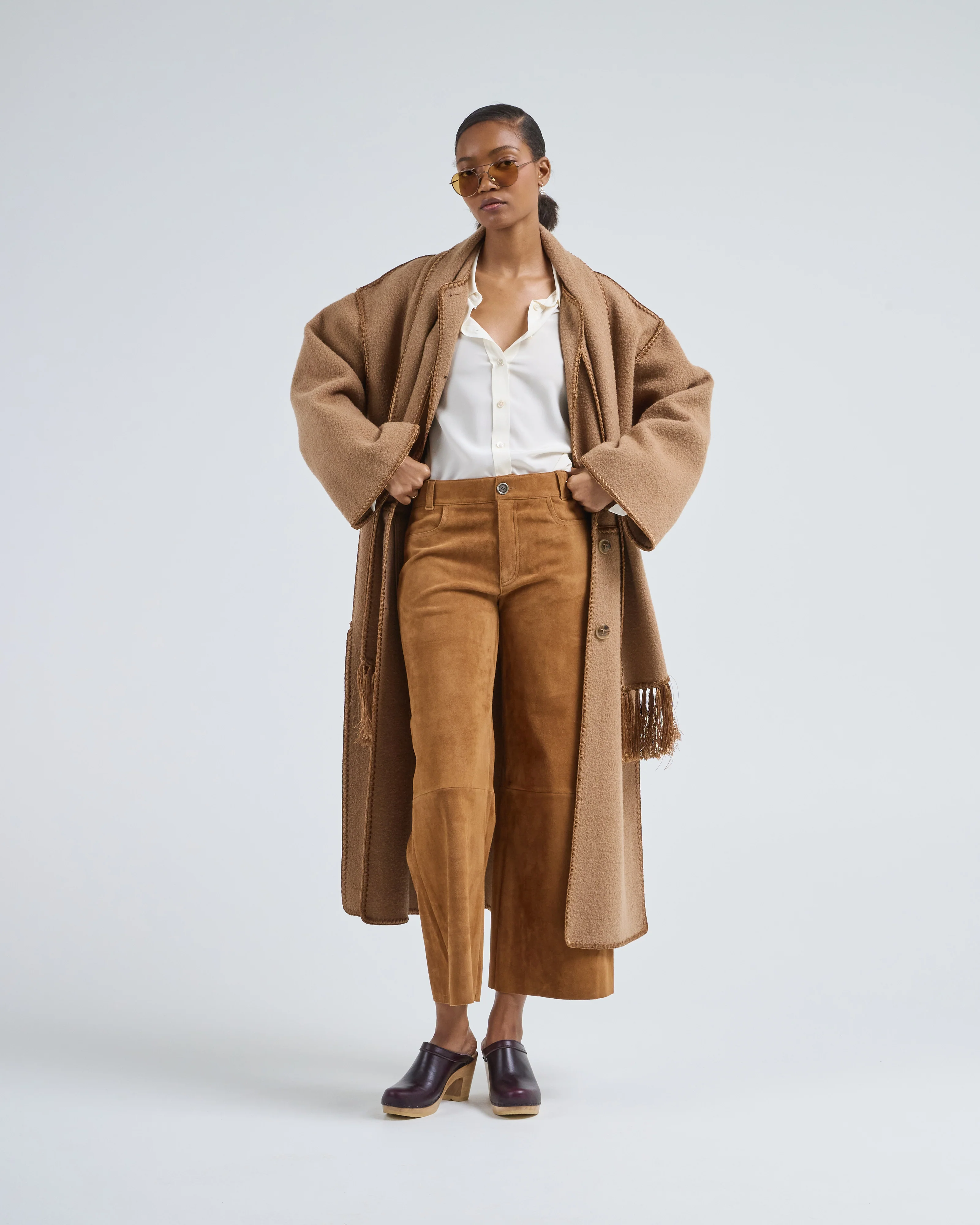 embroidered scarf coat - Image 2