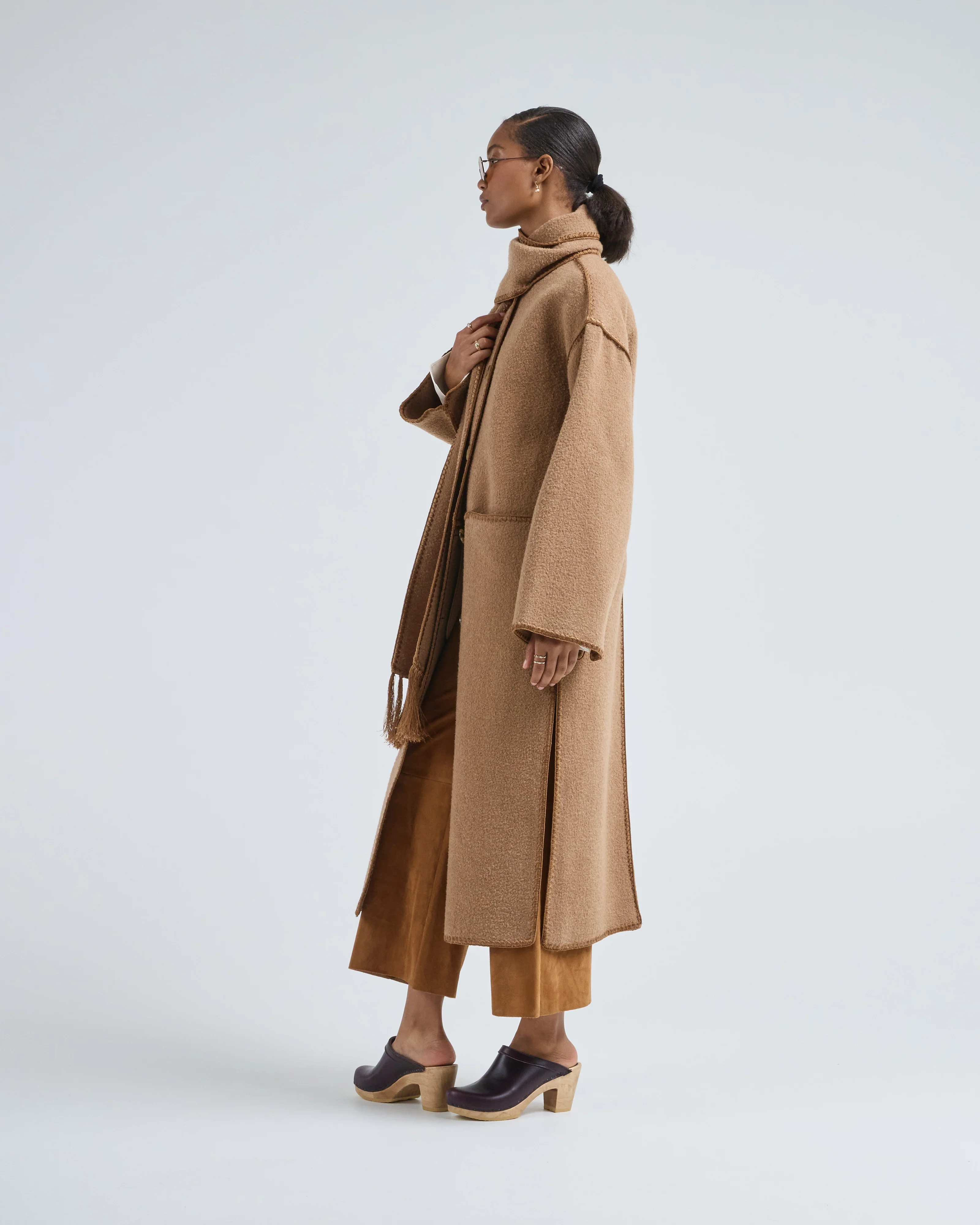embroidered scarf coat - Image 3