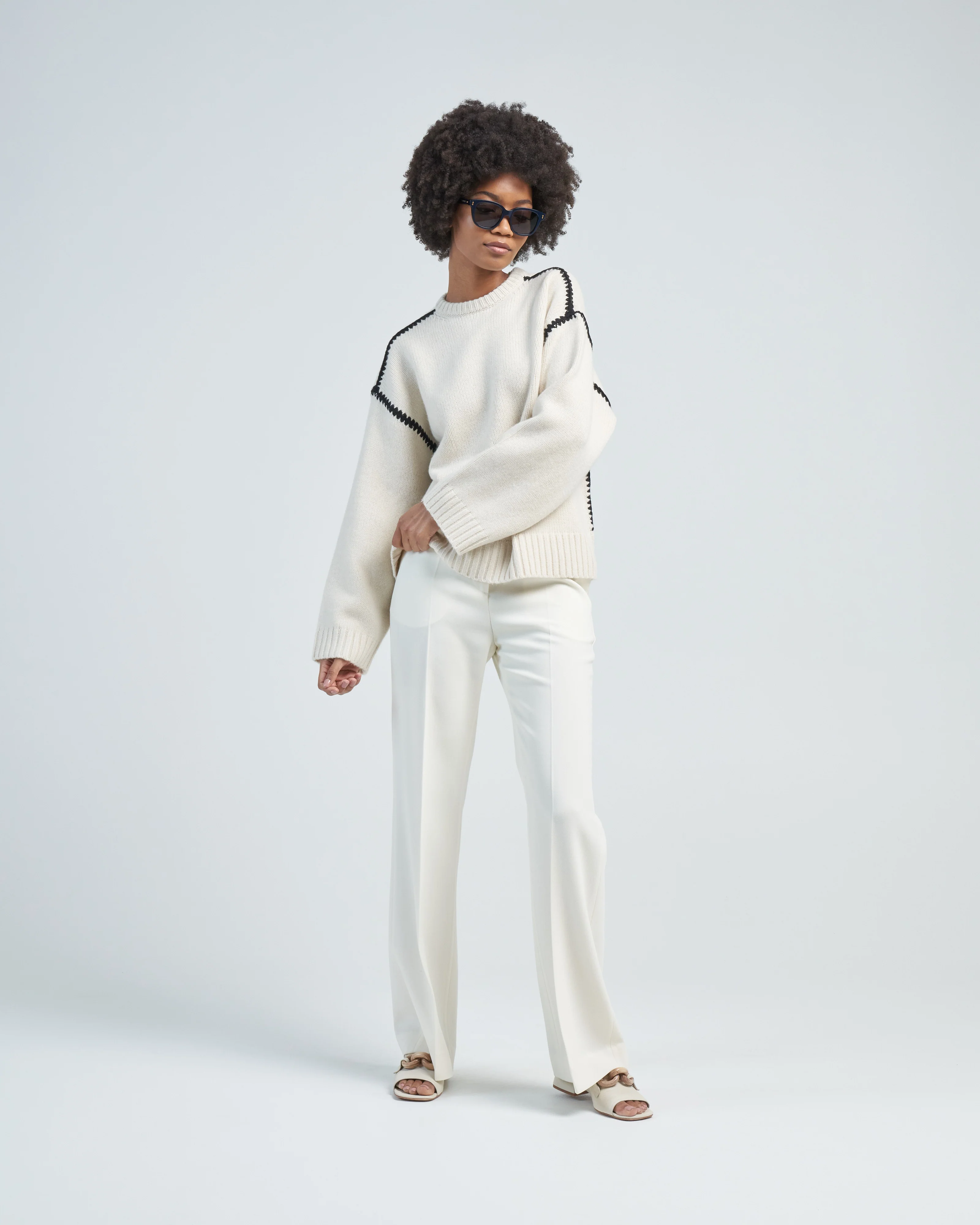 embroidered wool cashmere knit - Image 2