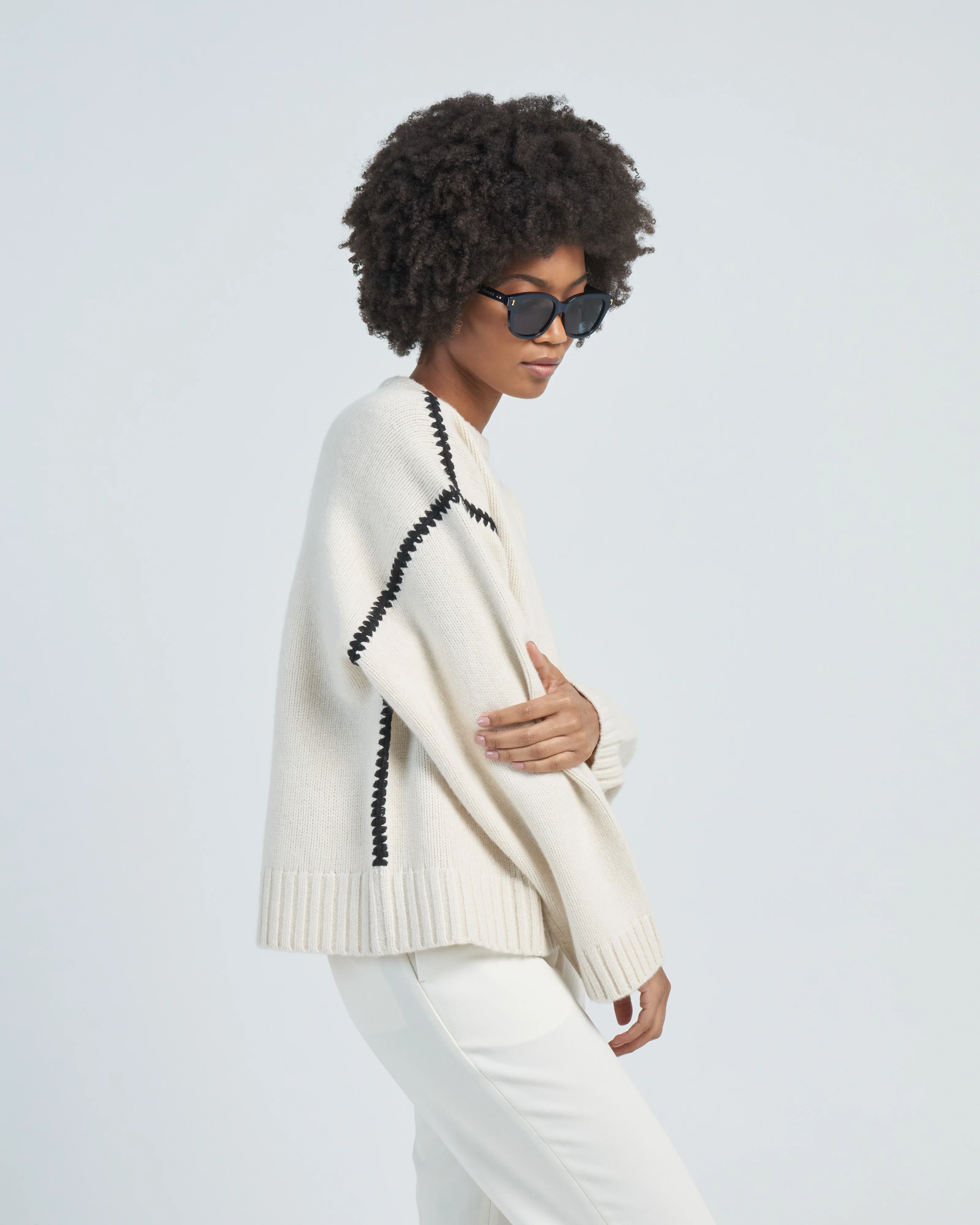 embroidered wool cashmere knit - Image 3